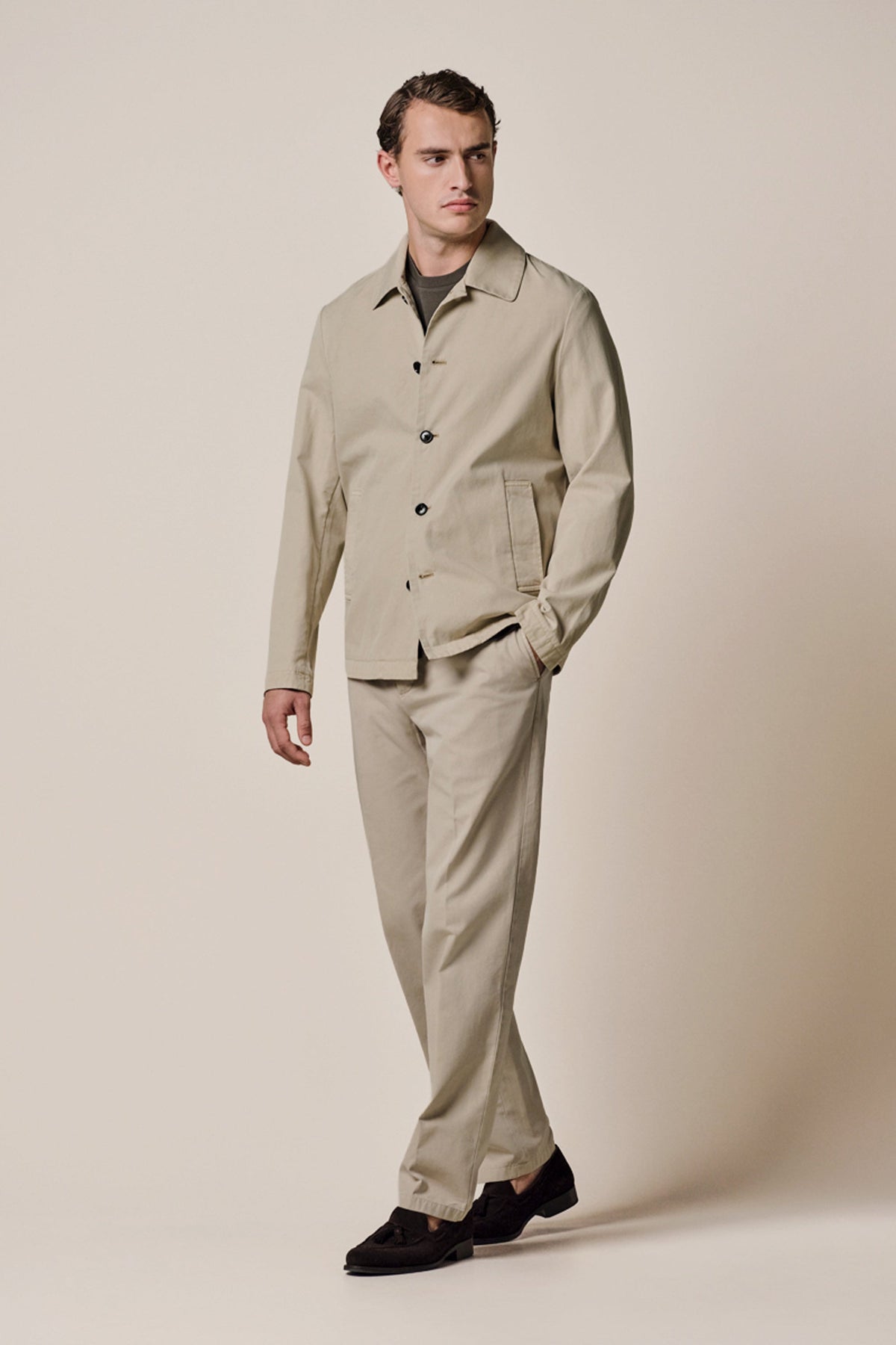 Beige Antique Dye overshirt
