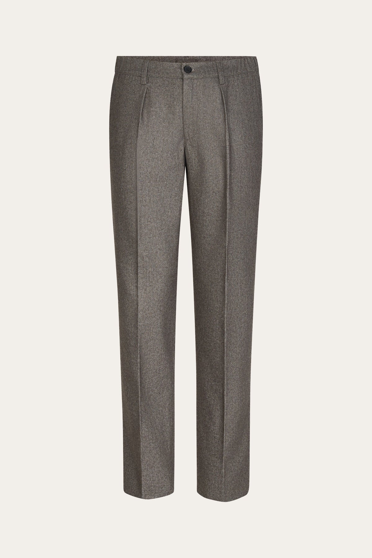 Taupe katoen wol chino