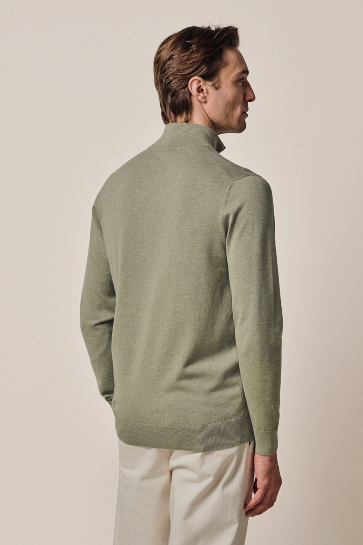 Groene Luxury Basic half zip