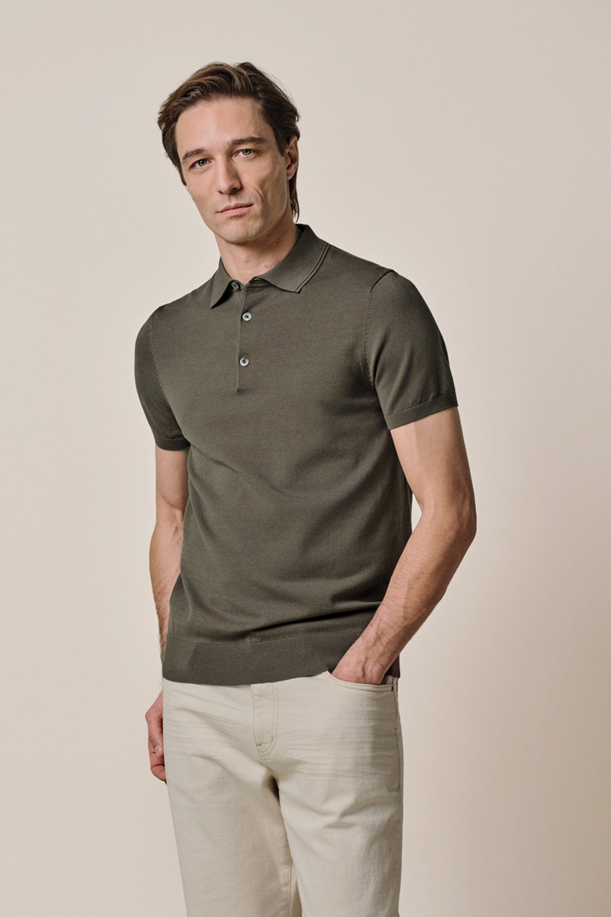 Bruine Luxury Basic polo