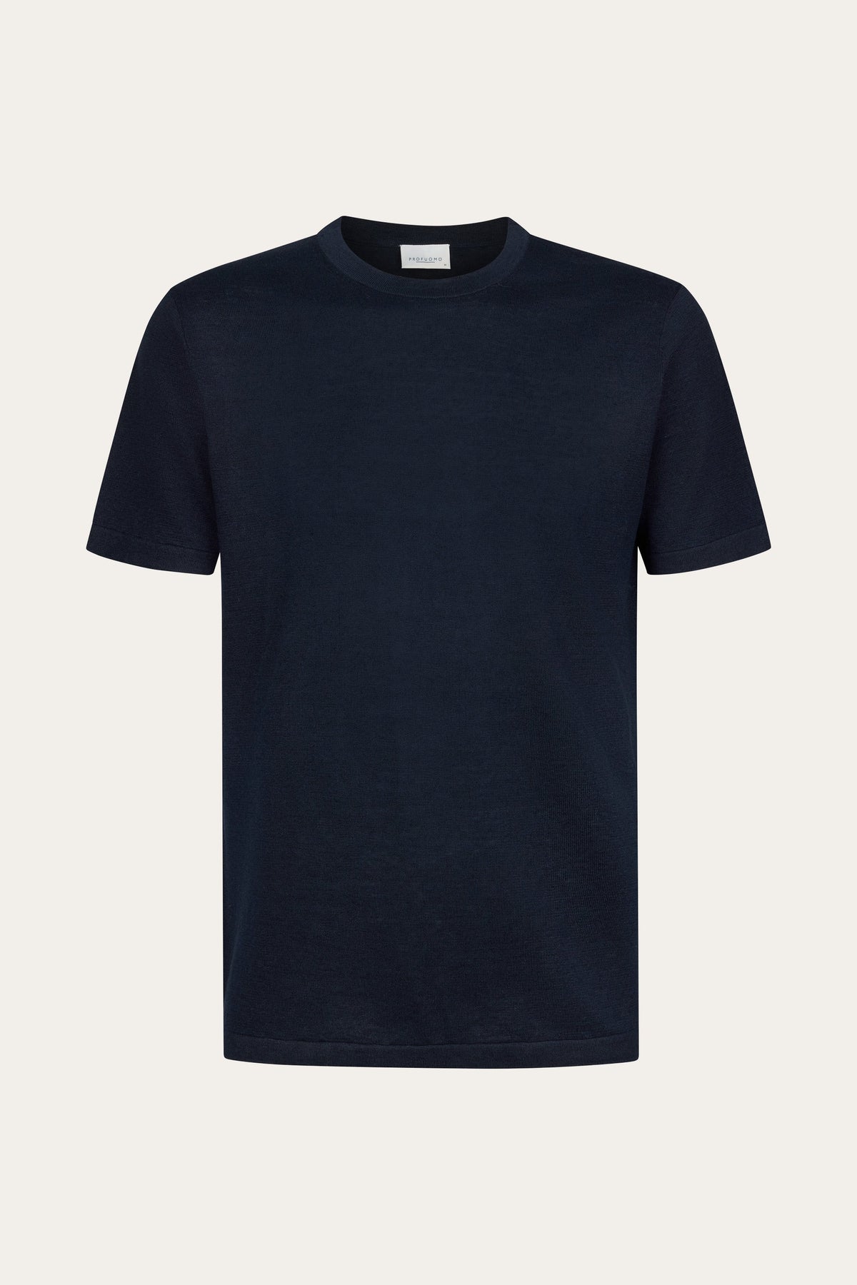 Navy linnen katoenen t-shirt