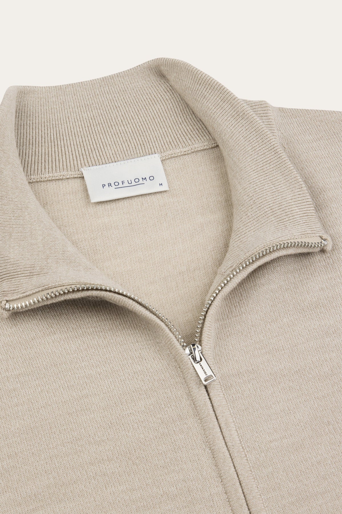 The Hawthorne Beige Merino Full-Zip Vest