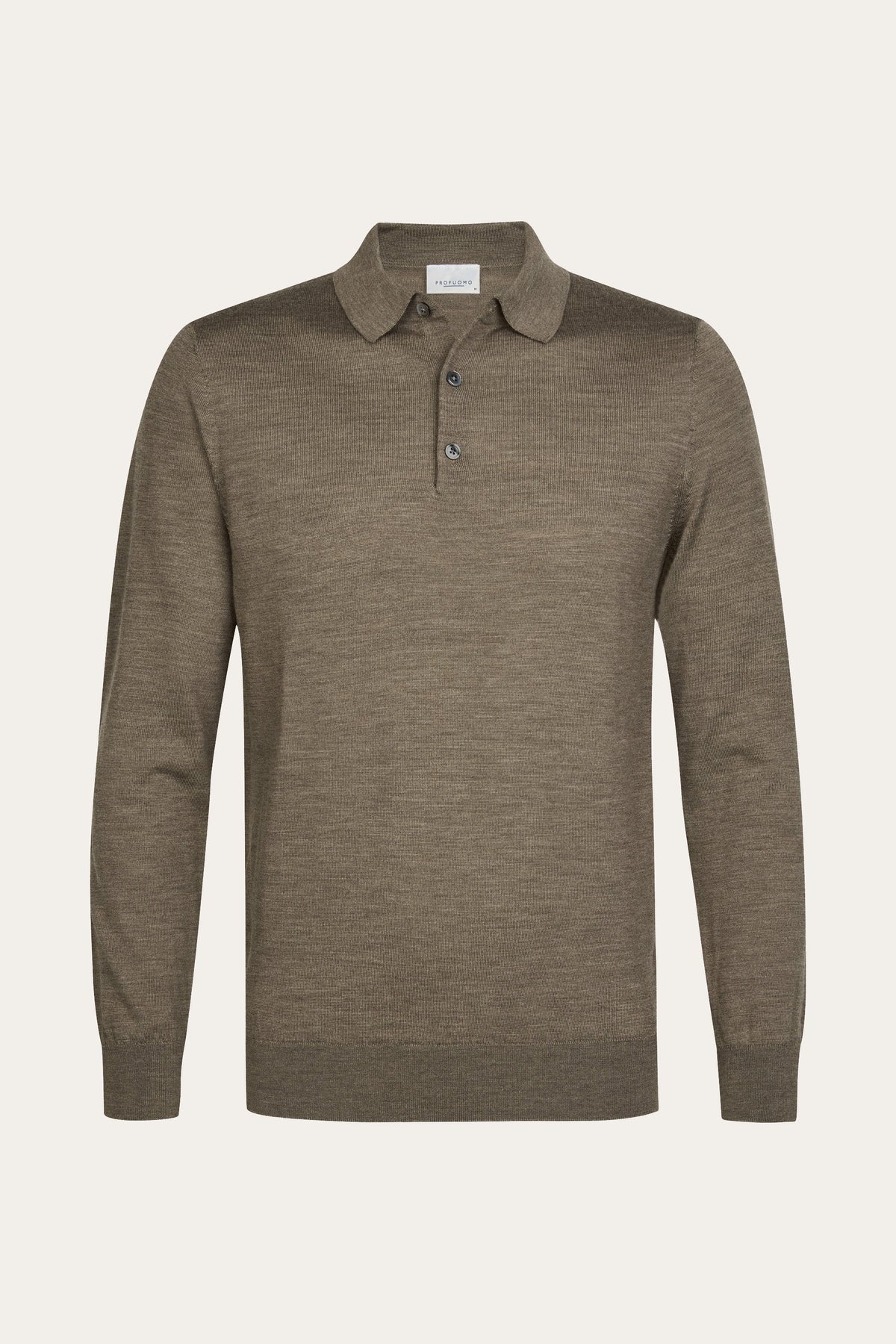 Bruine merino polo