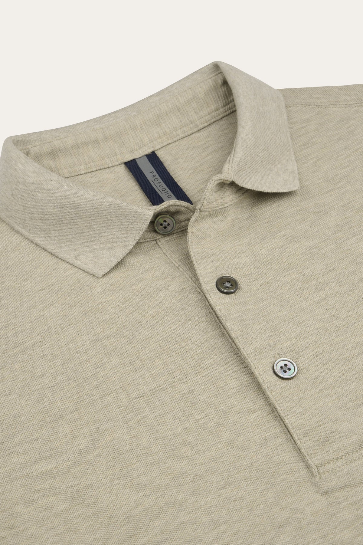 Donkerbeige stretch piqué polo