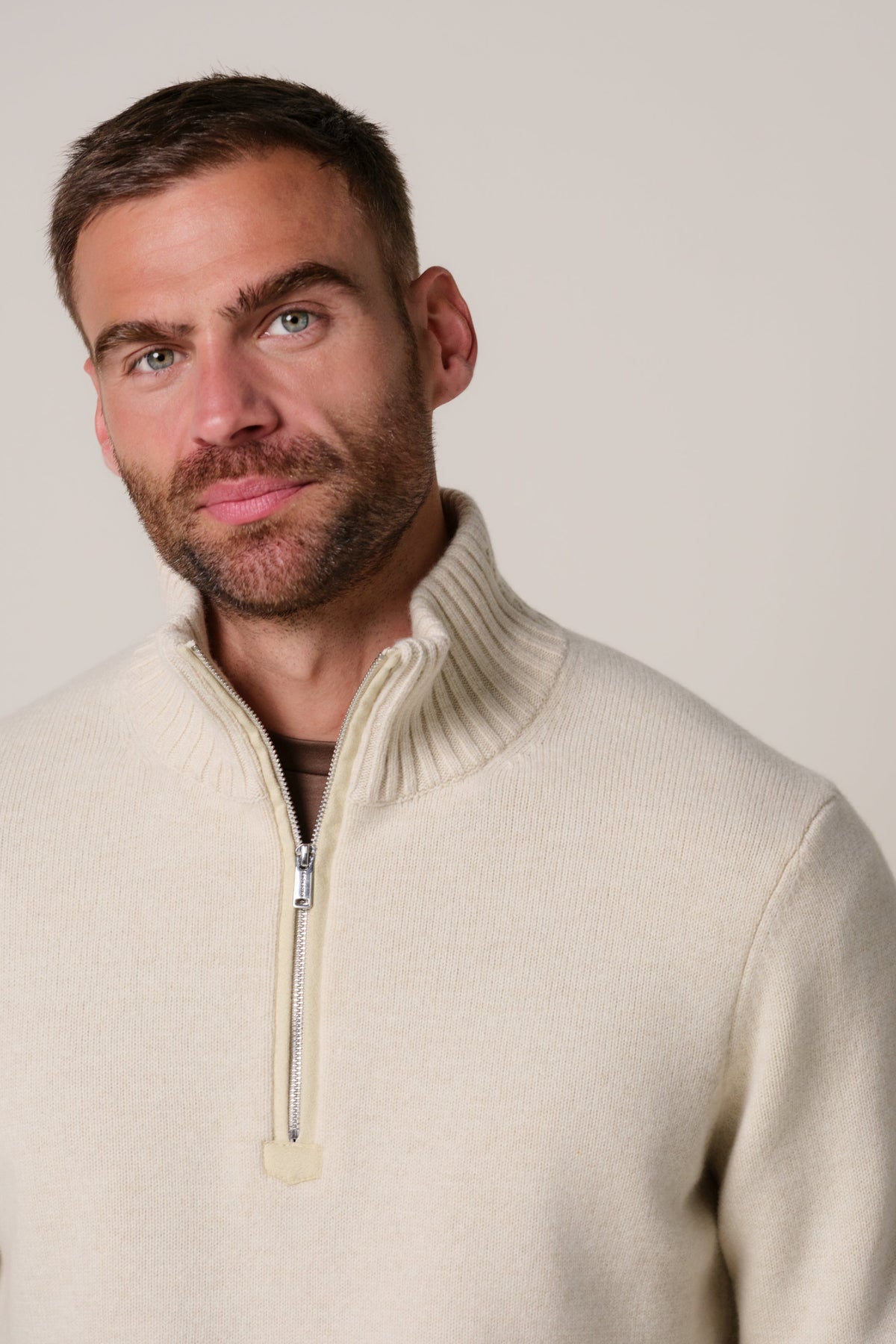 Zand soft wollen half zip