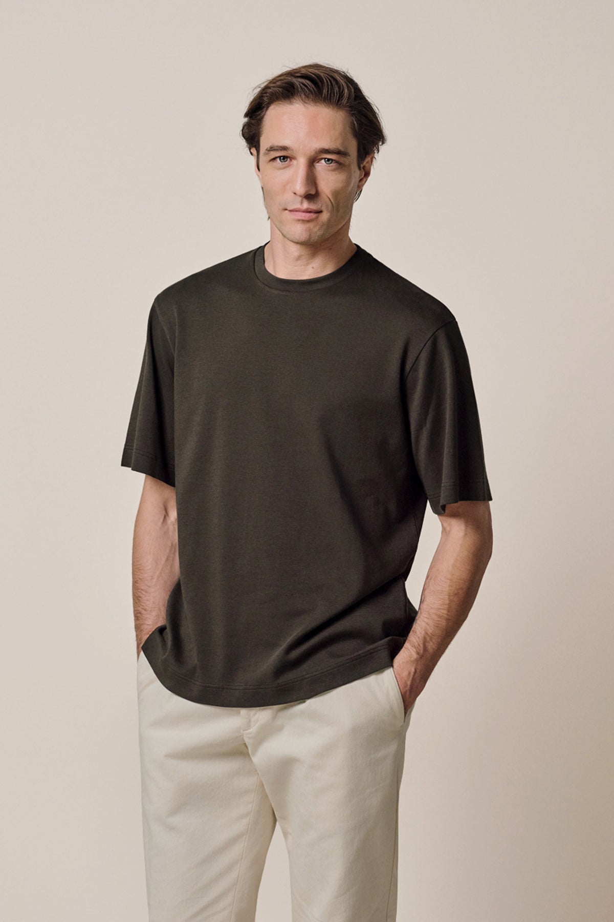 Donkerbruin oversized T-shirt