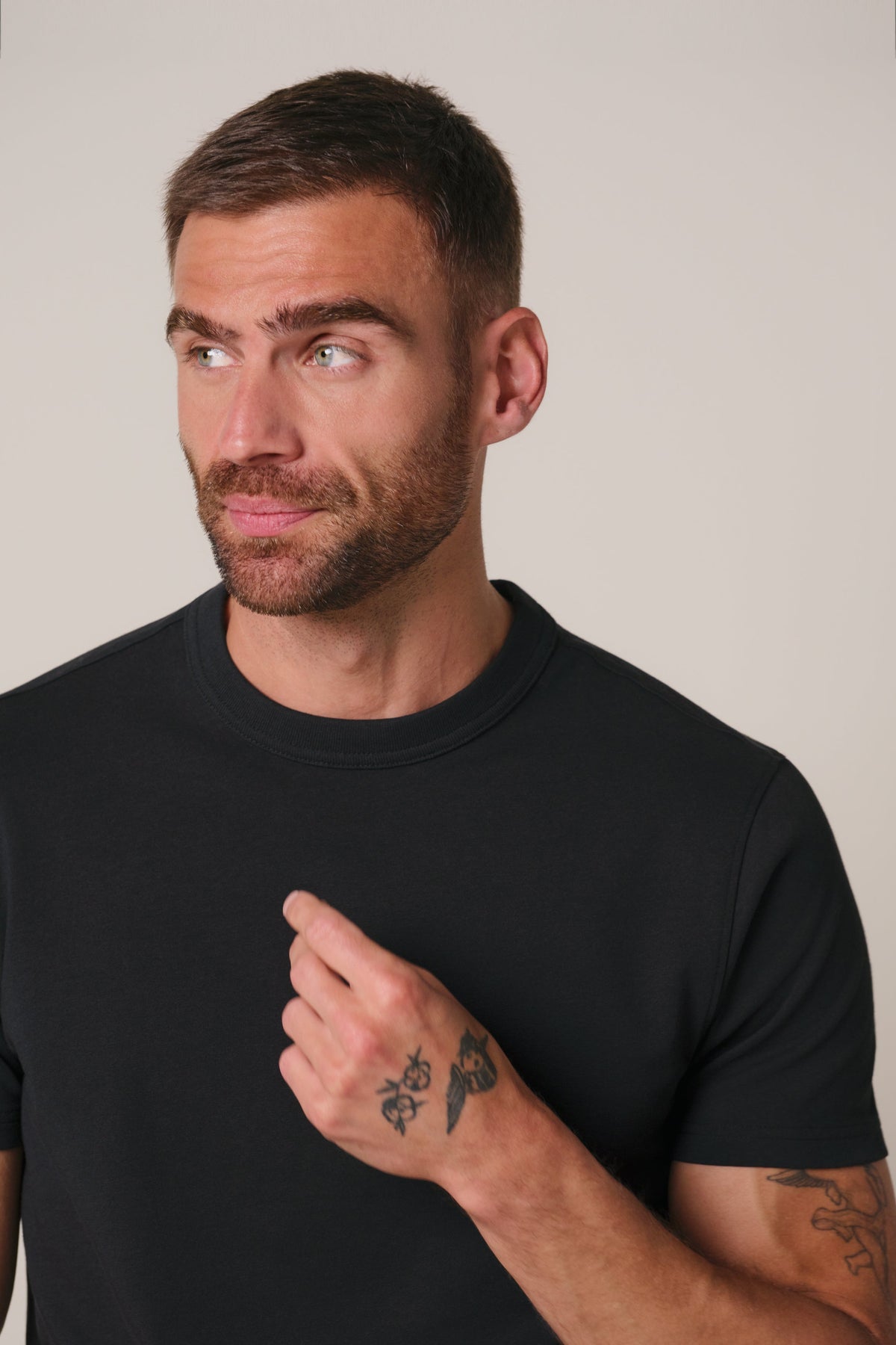 Zwart basic jersey T-shirt