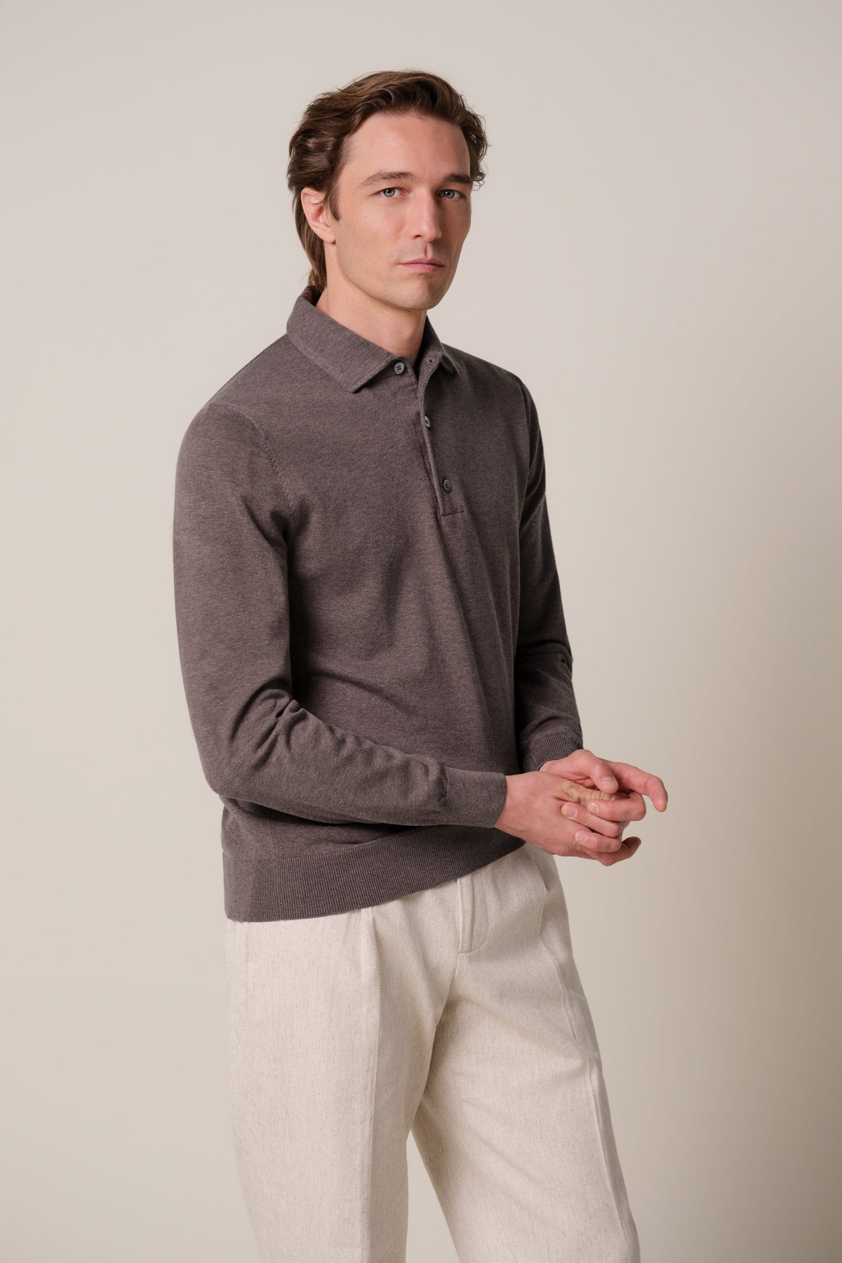 Aubergine Luxury Basic one piece polo