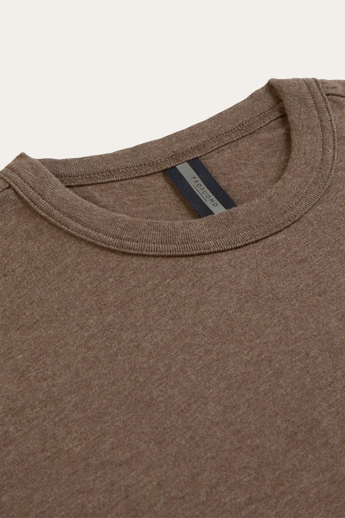Donkerbruin basic jersey T-shirt