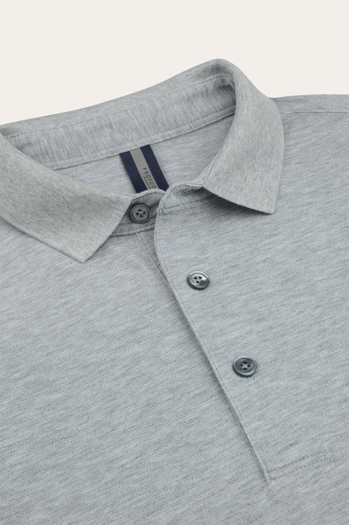 Grijs stretch piqué polo
