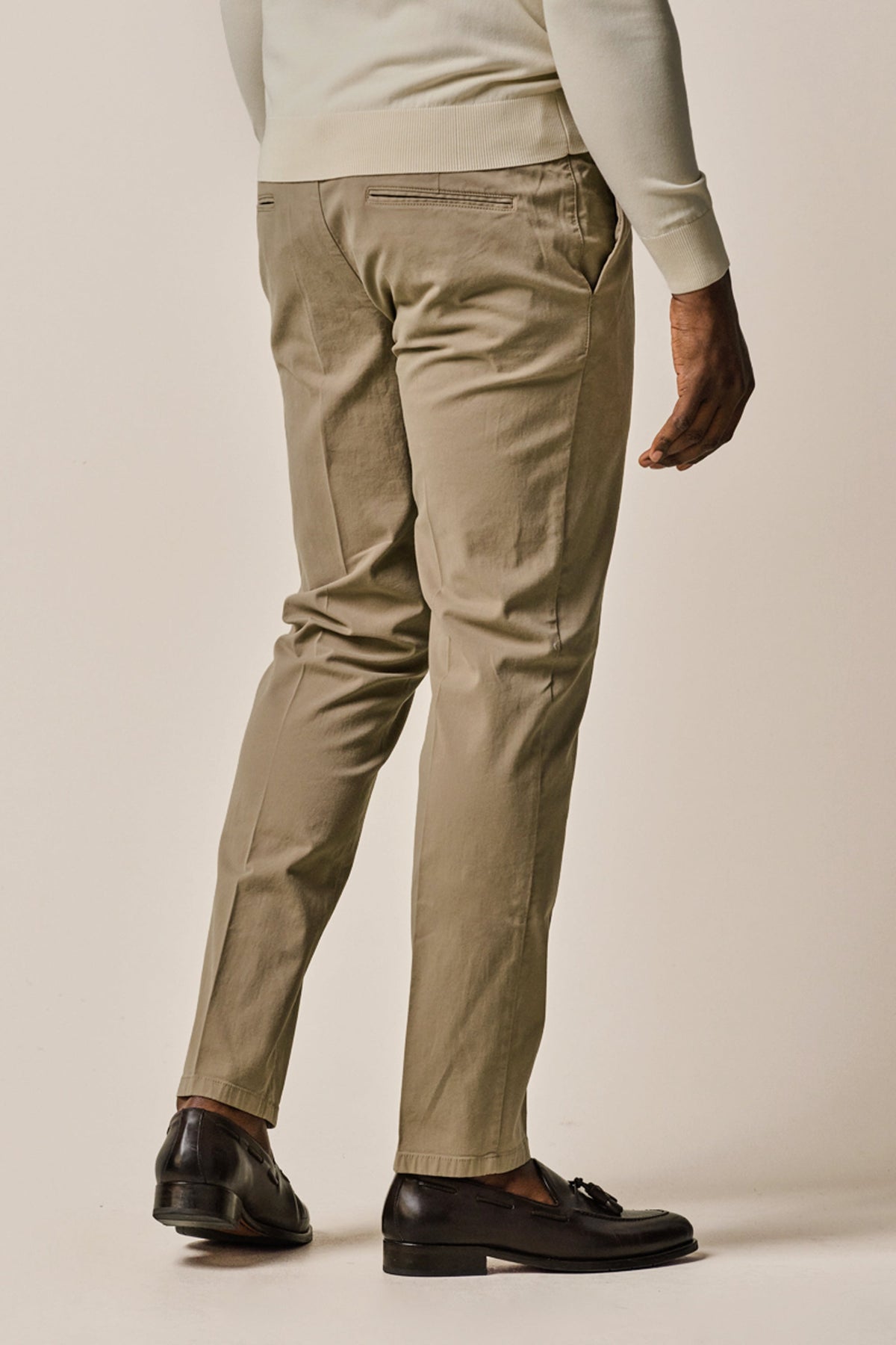 Beige stretch chino