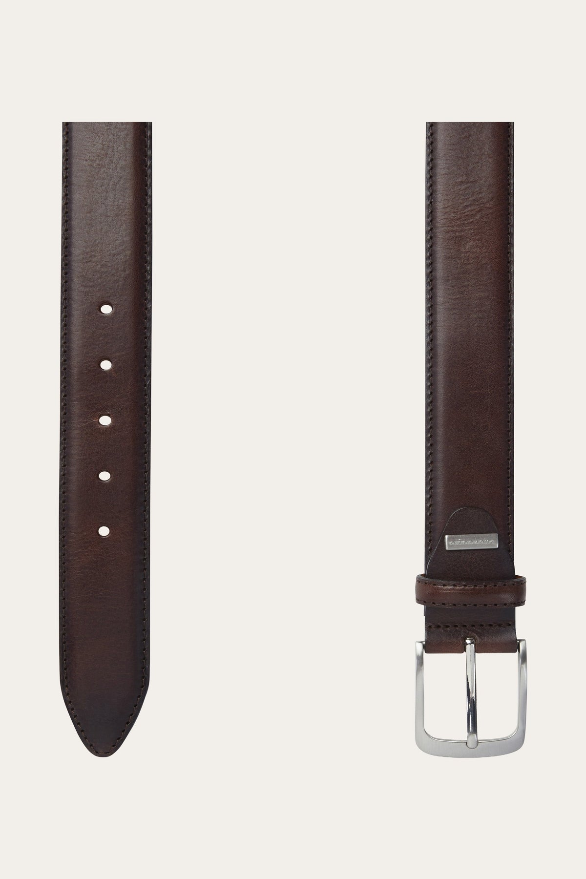 Bruin hand gepoetste riem