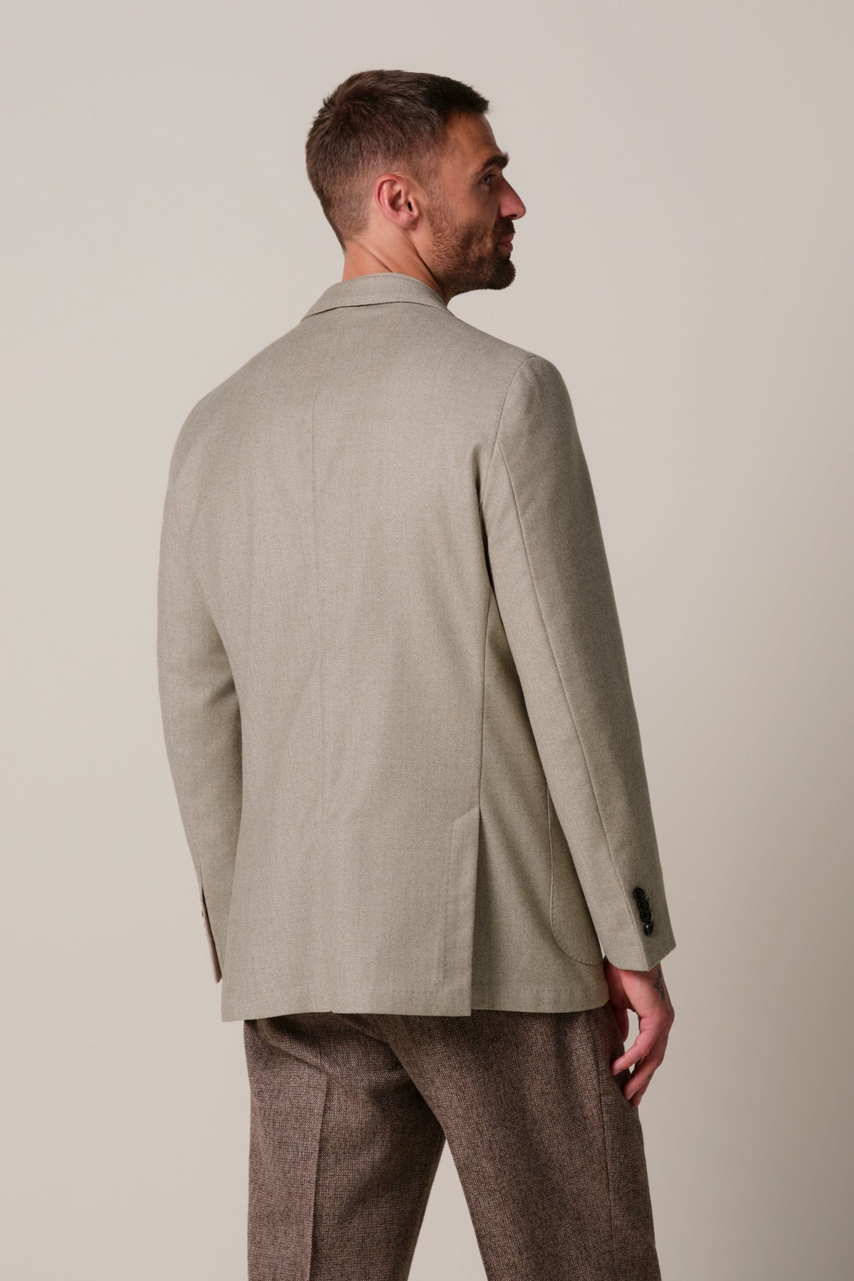Lichtbeige wollen colbert
