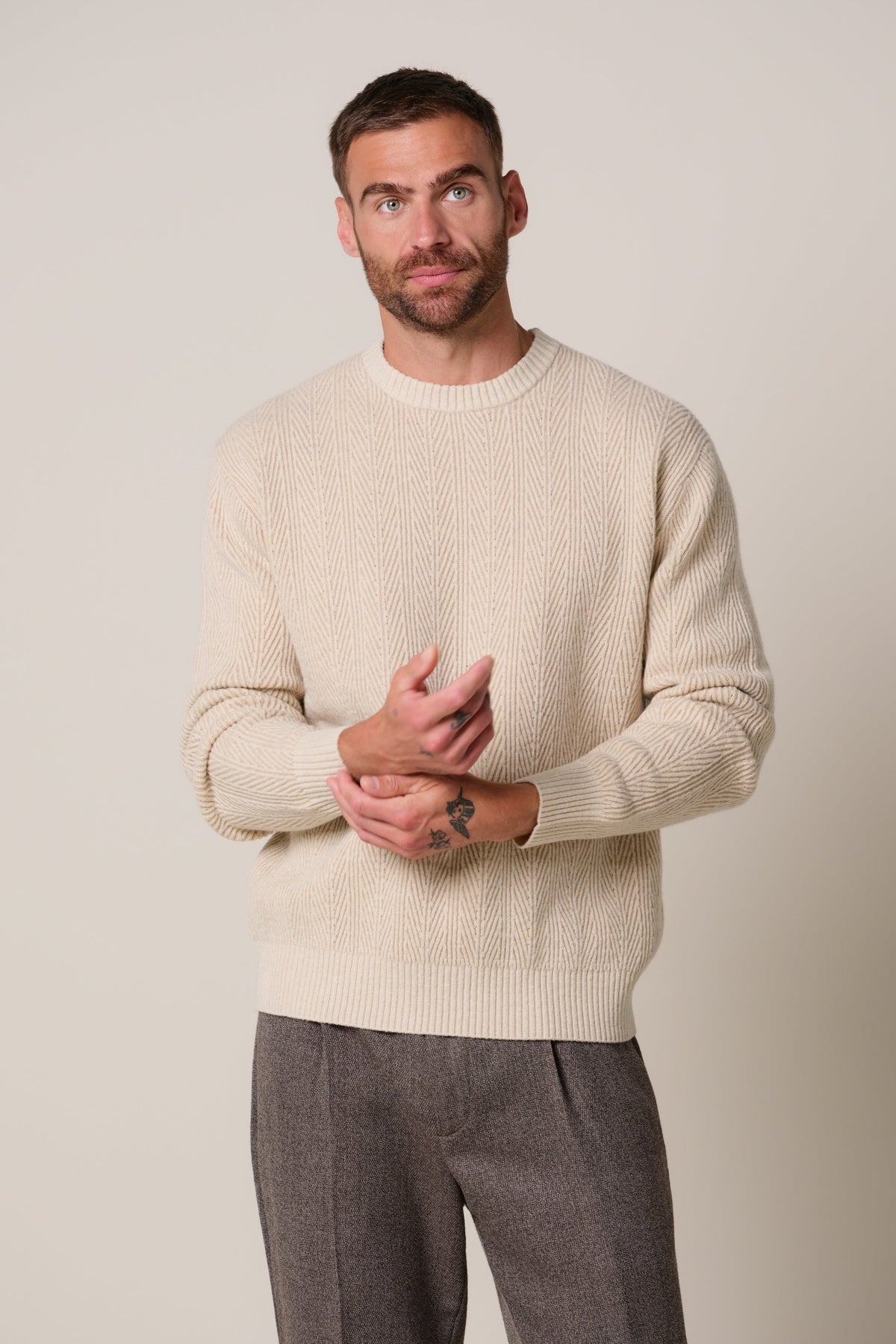 Zand heavy wollen crewneck