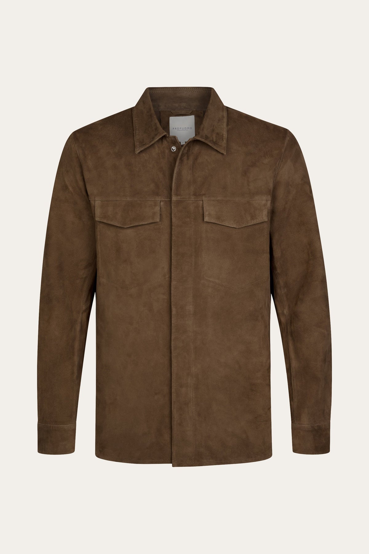 Bruin suede overshirt