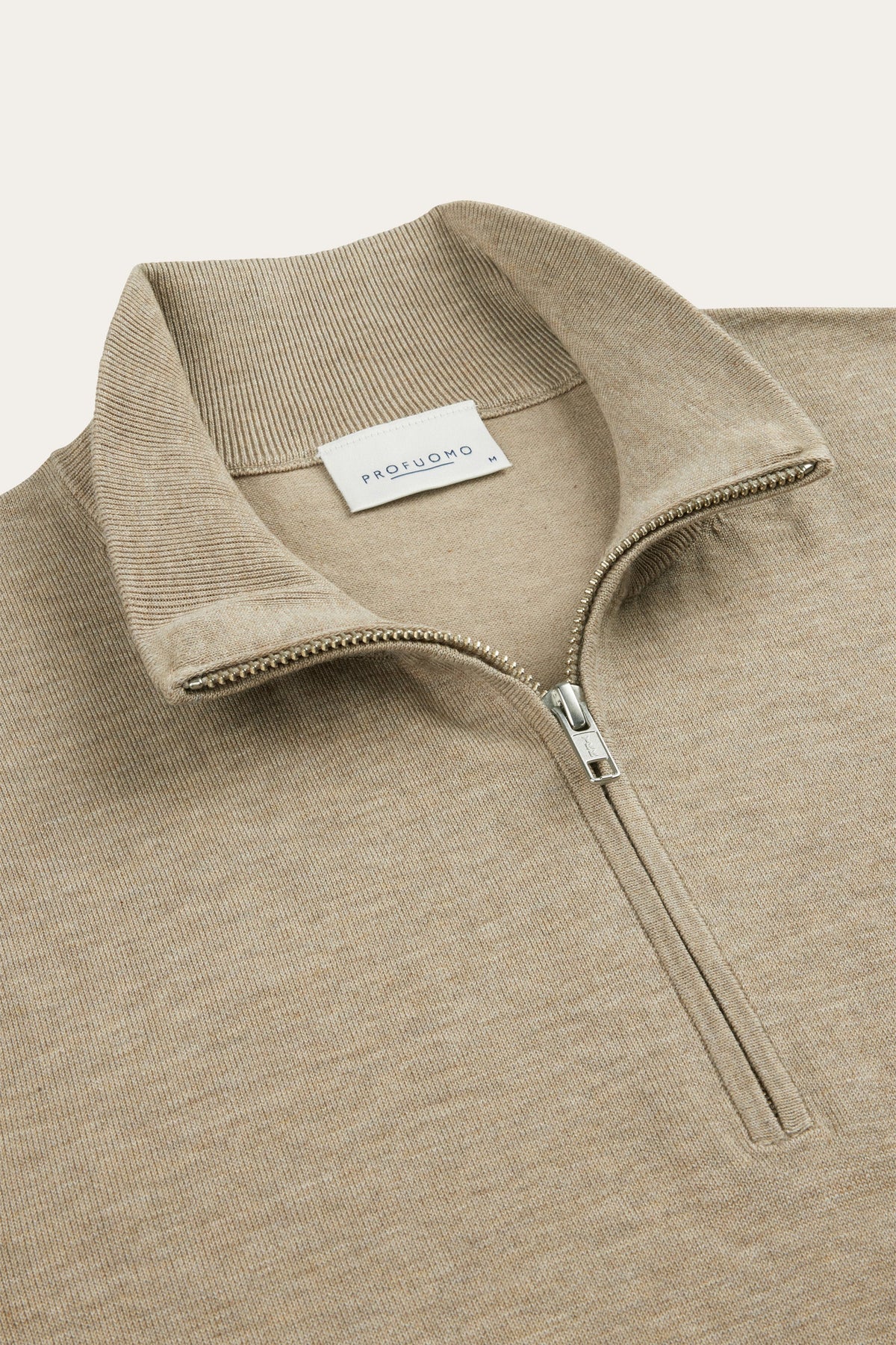 Beige Luxury Basic half zip