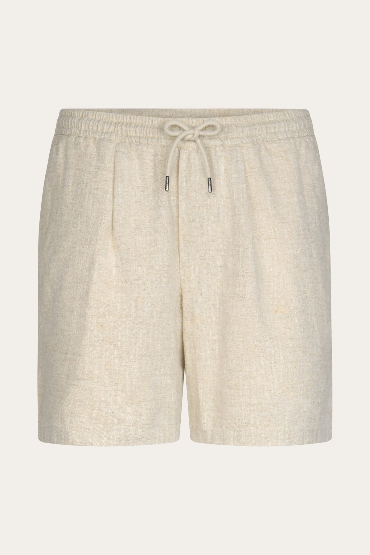 Beige linnen loose fit shorts