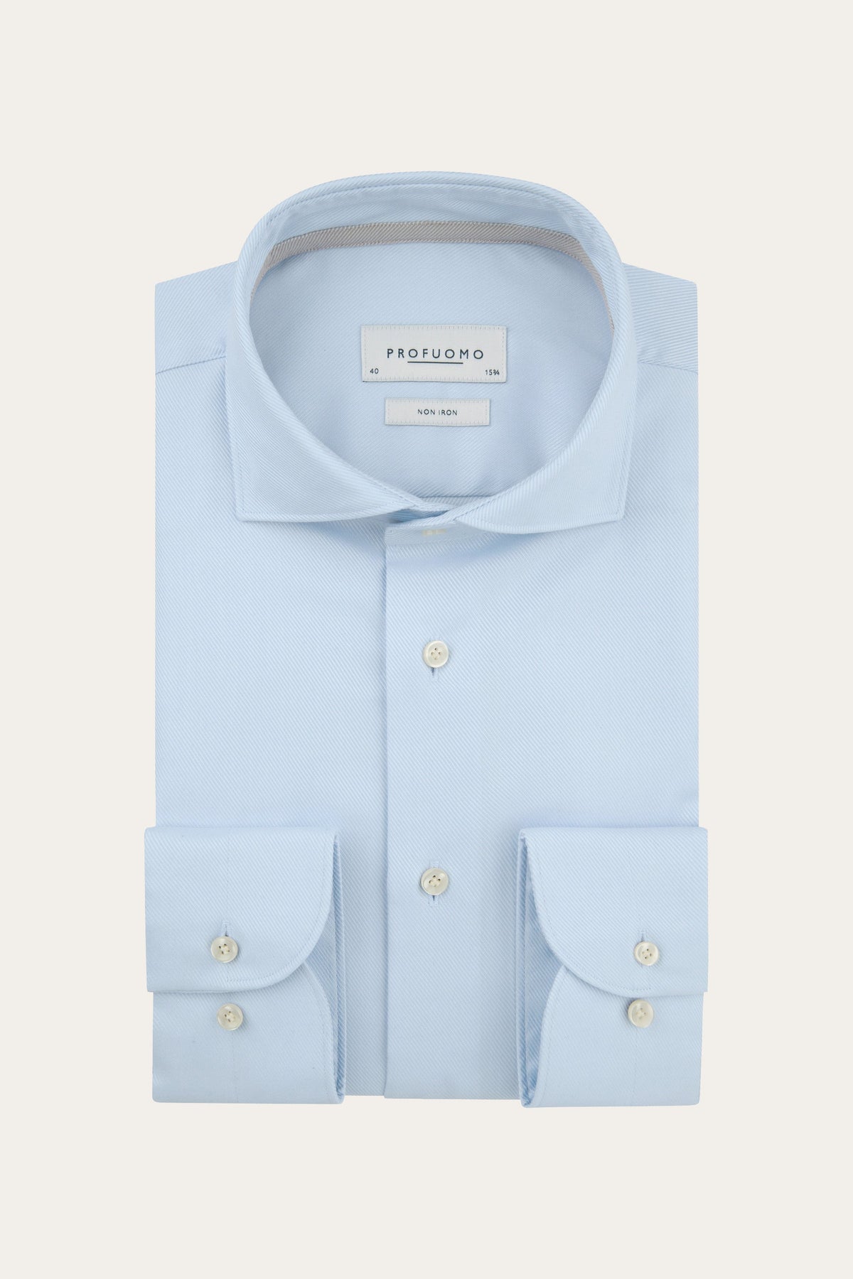 Lichtblauw heavy twill overhemd