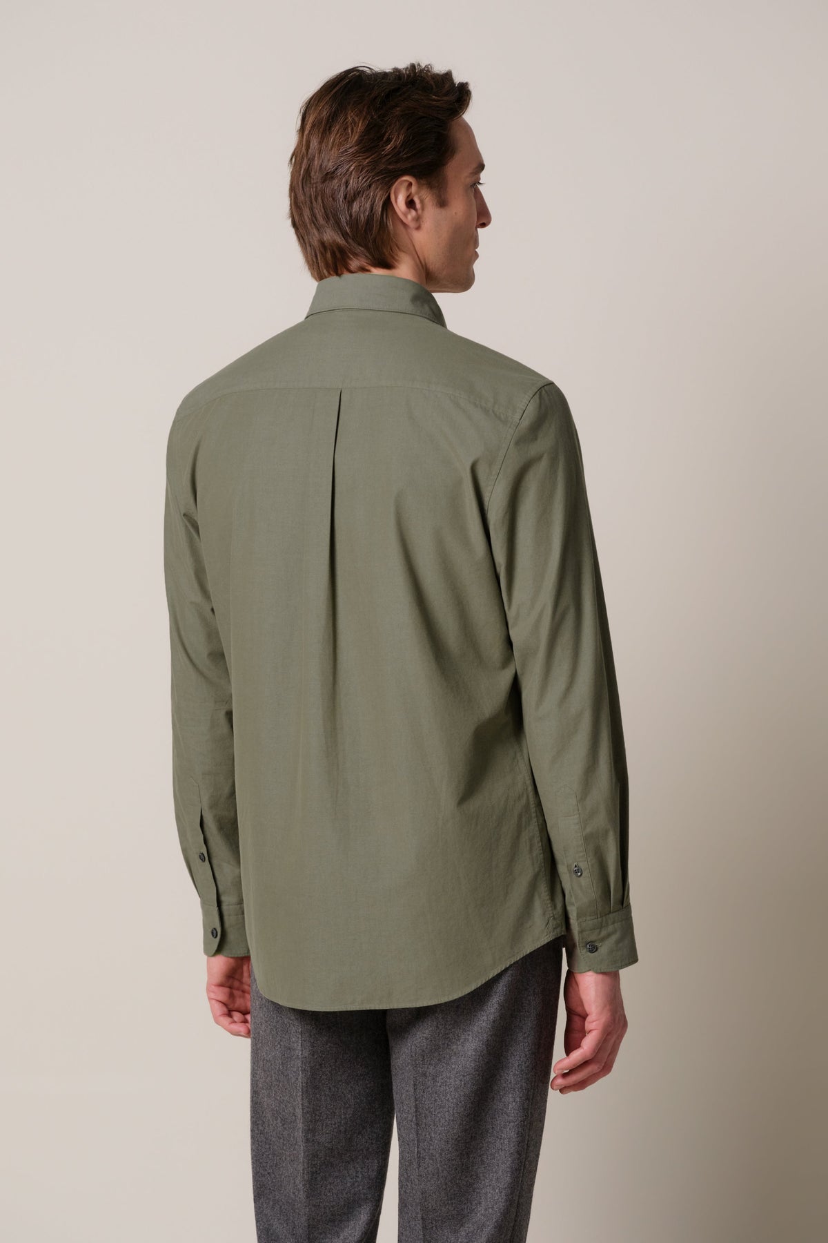Groen soft casual overhemd