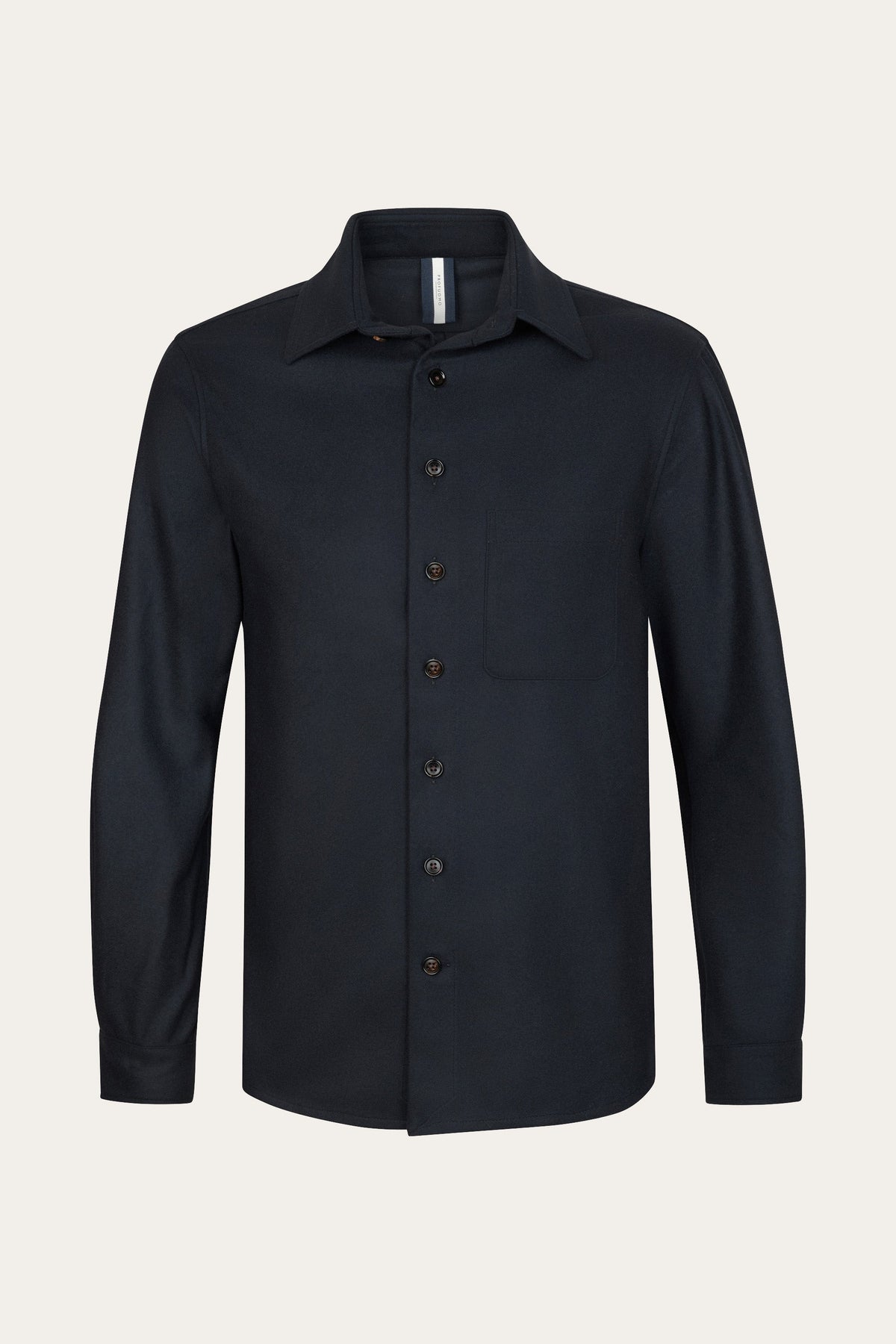 Navy melton wollen overshirt