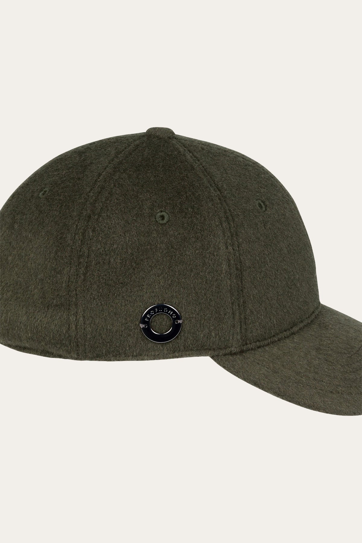 Donkergroene wollen baseball cap