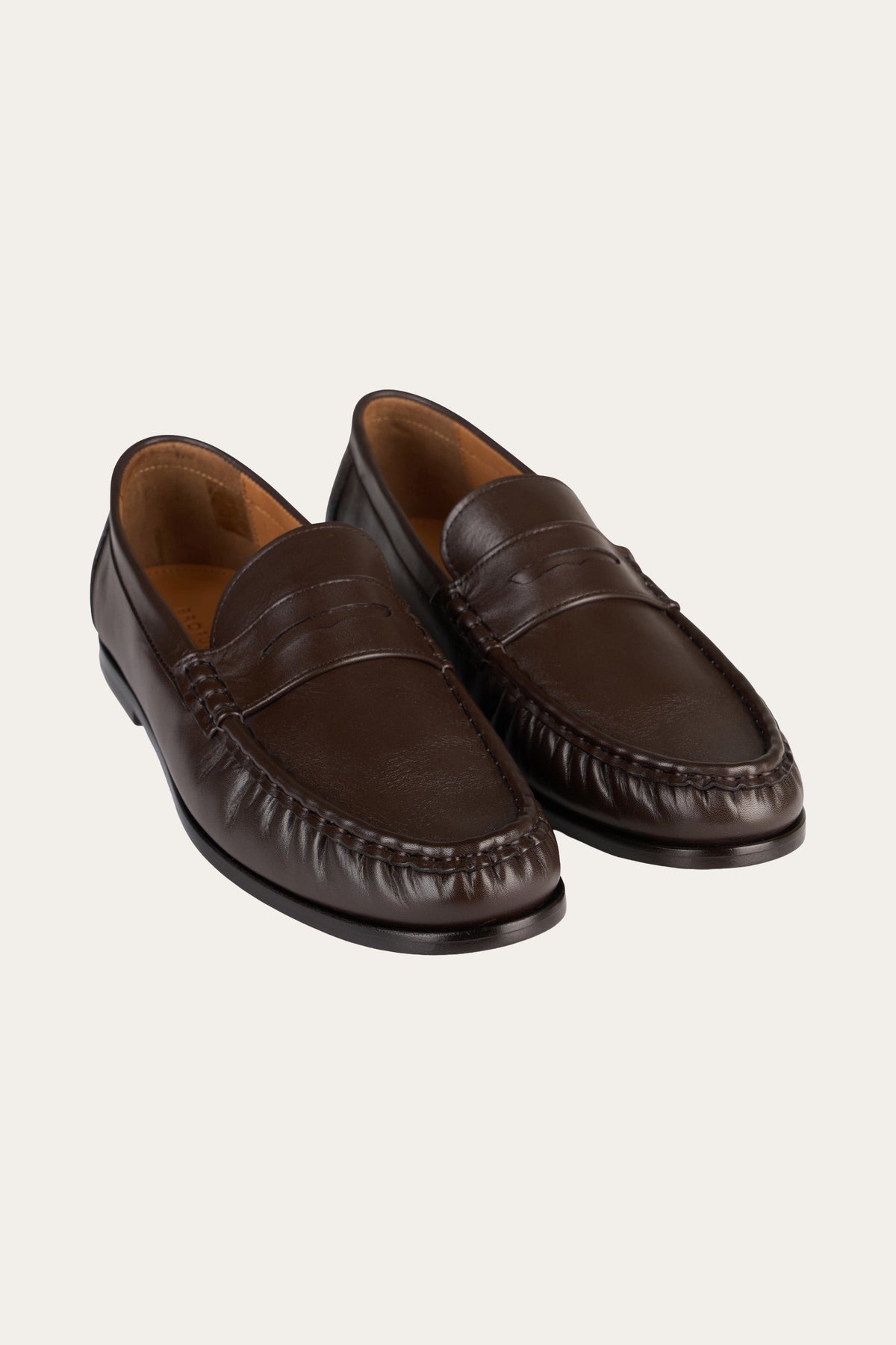 The Hawthorne Brown Leather Penny Loafers