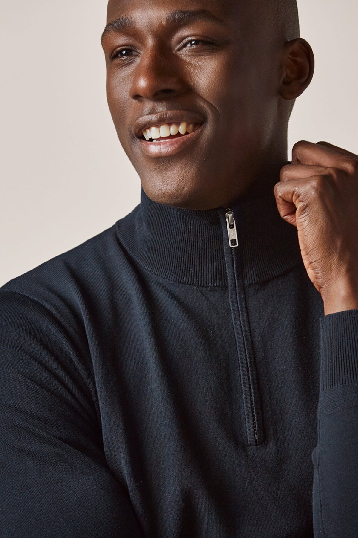 Navy Luxury Basic half zip