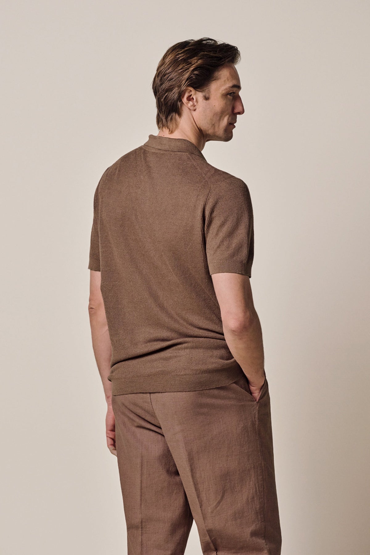 Clay linnen-katoenen polo