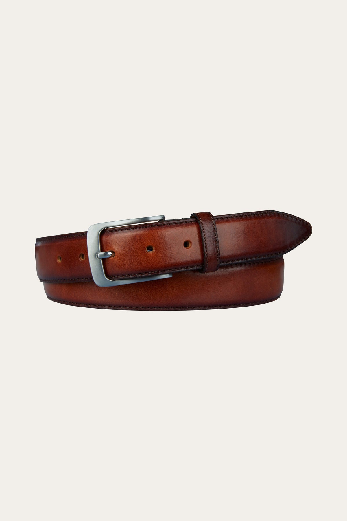 Cognac hand gepoetste riem