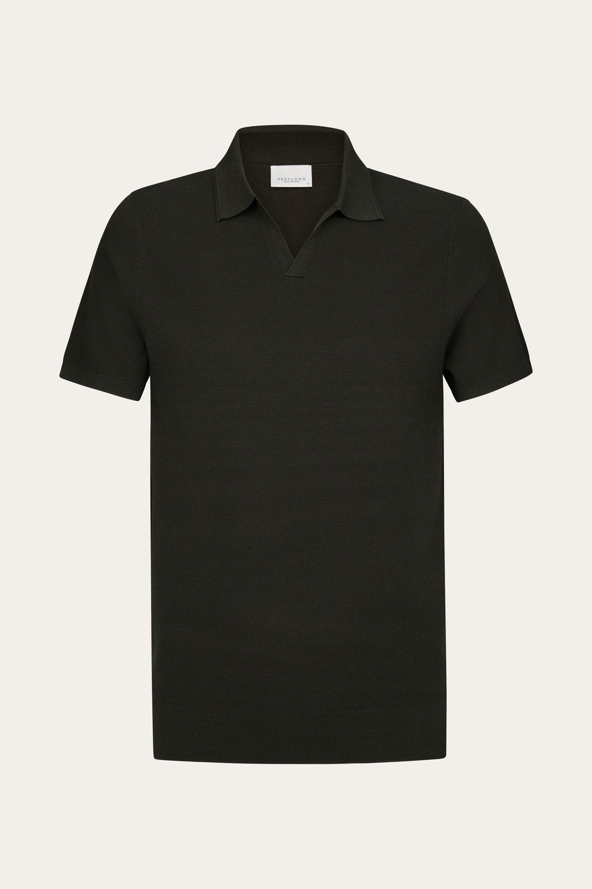 Donkerbruine Luxury Basic polo open kraag