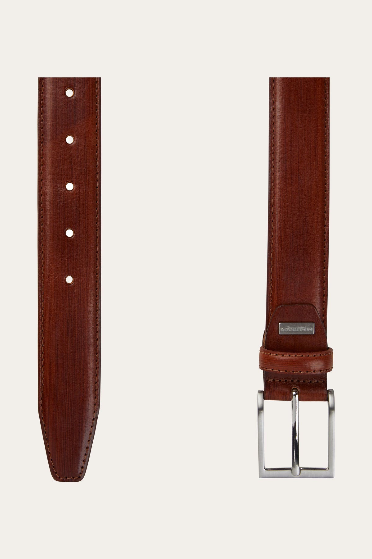 Cognac lederen riem