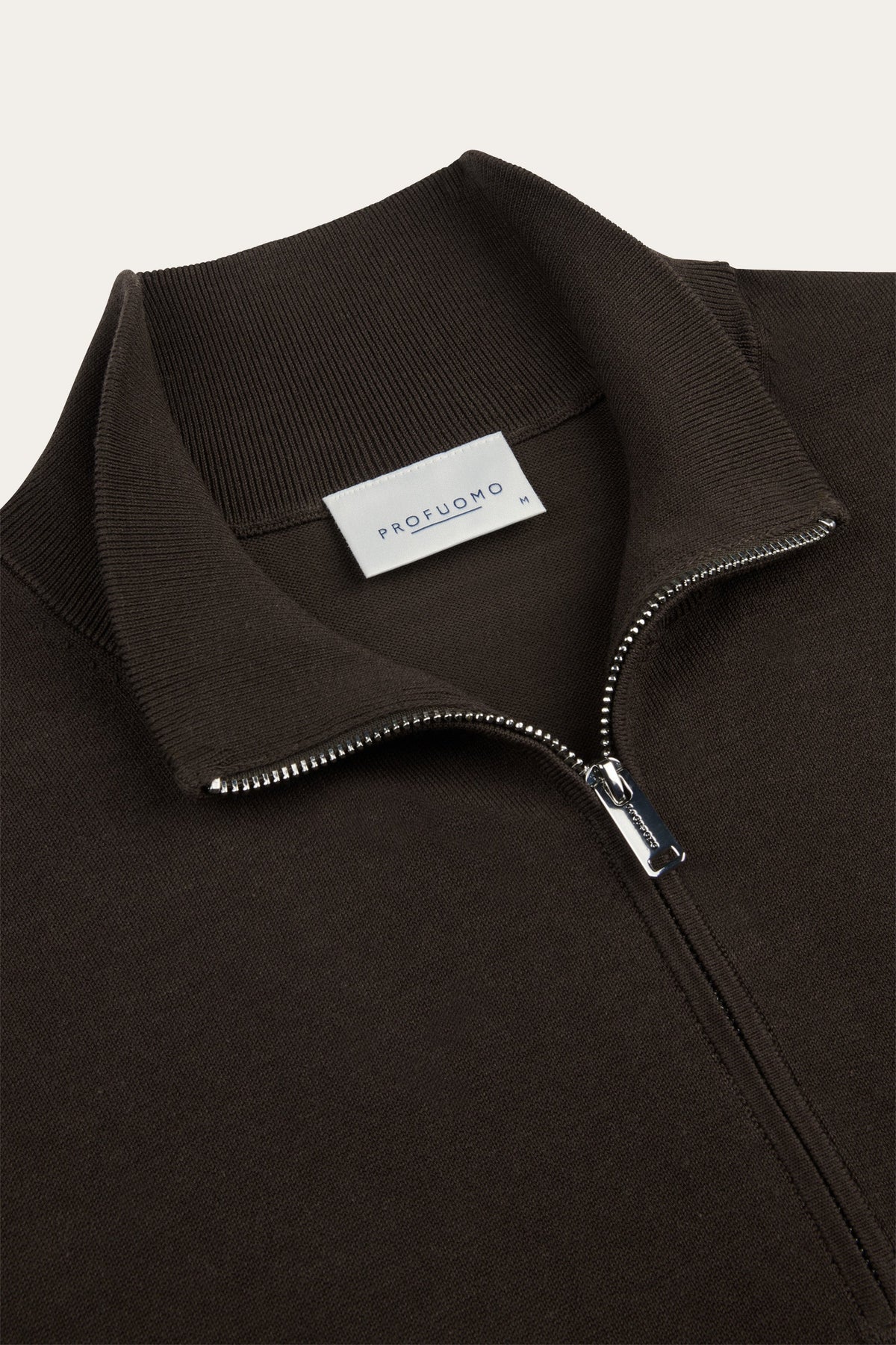 Donkerbruine Luxury Basic half zip