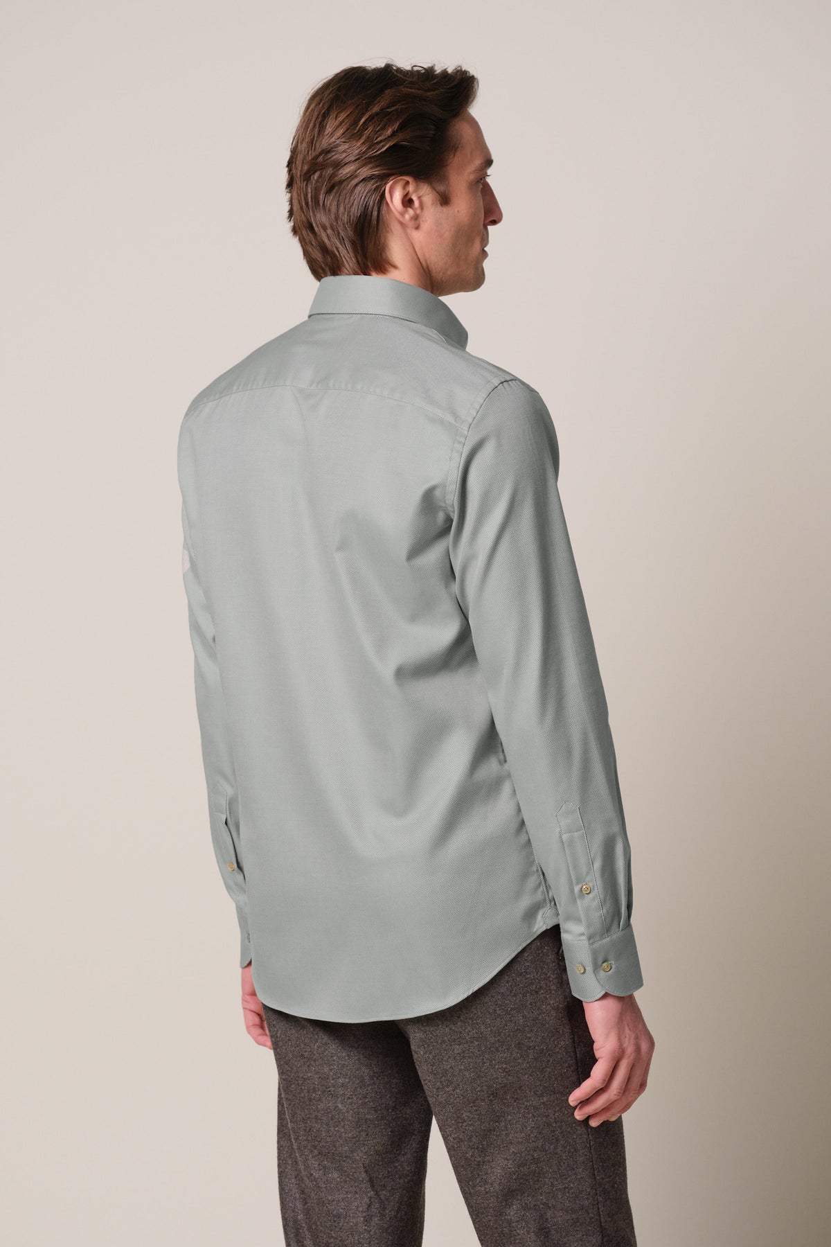 Groen heavy twill overhemd