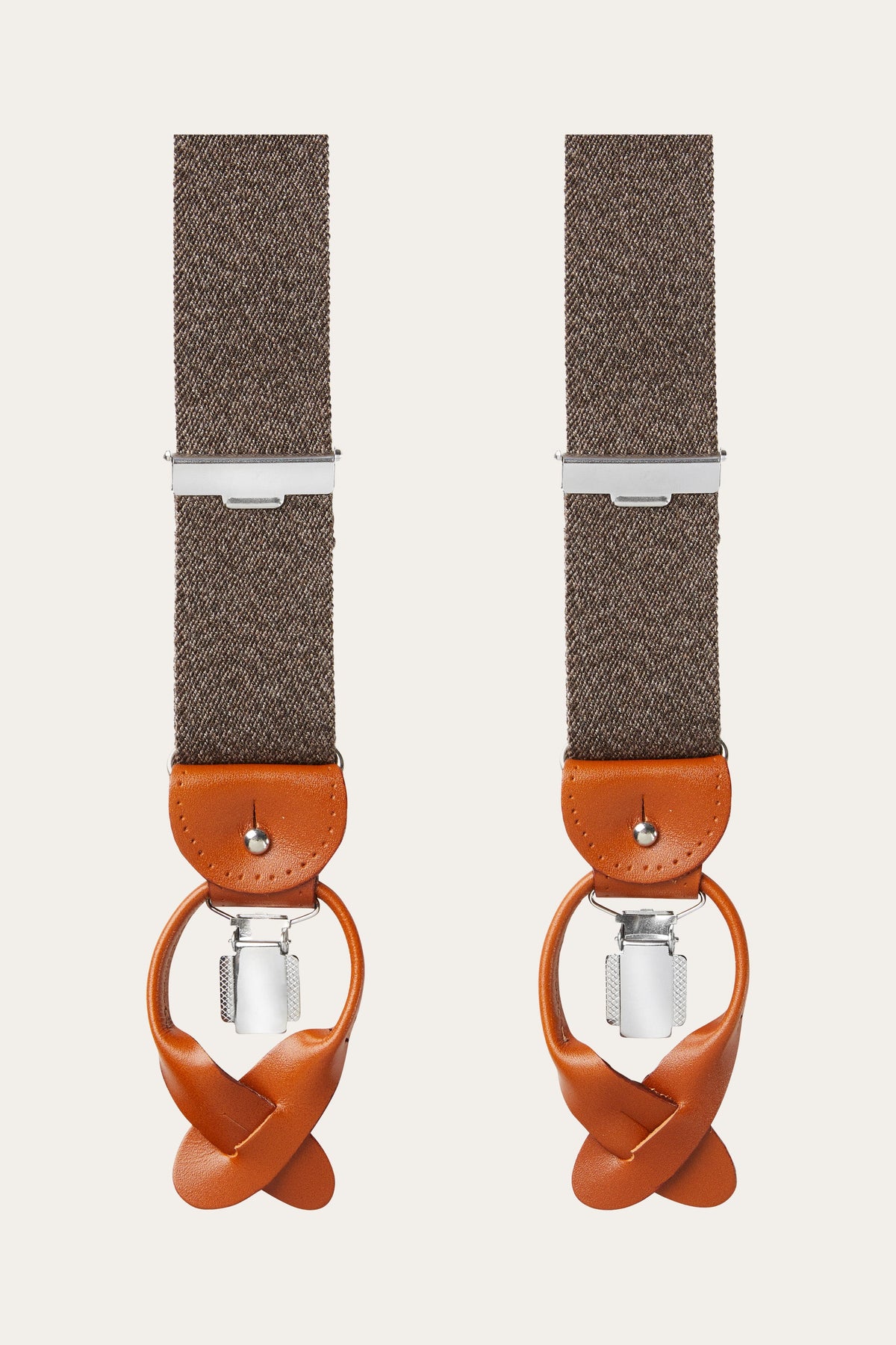 Bruine melange bretels