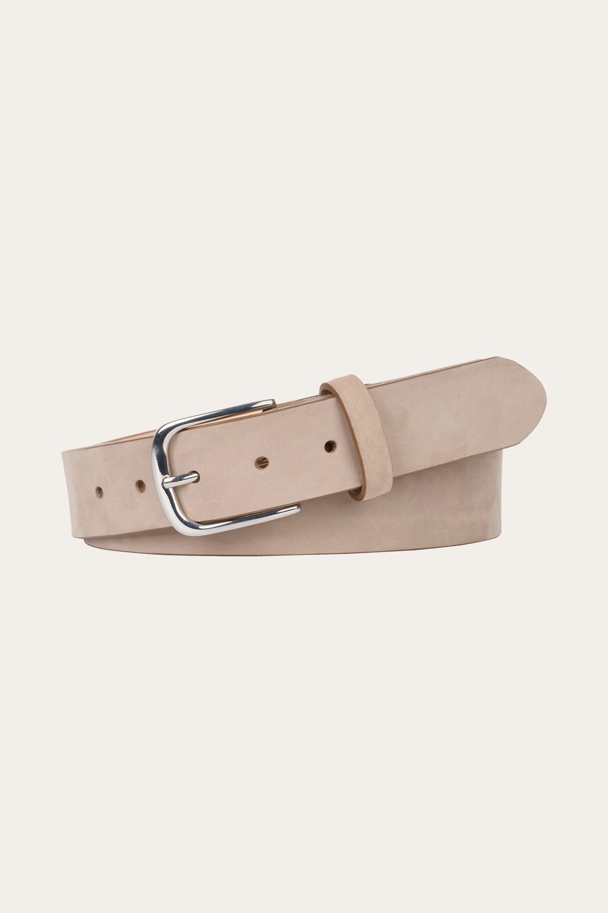 Taupe nubuck leren riem