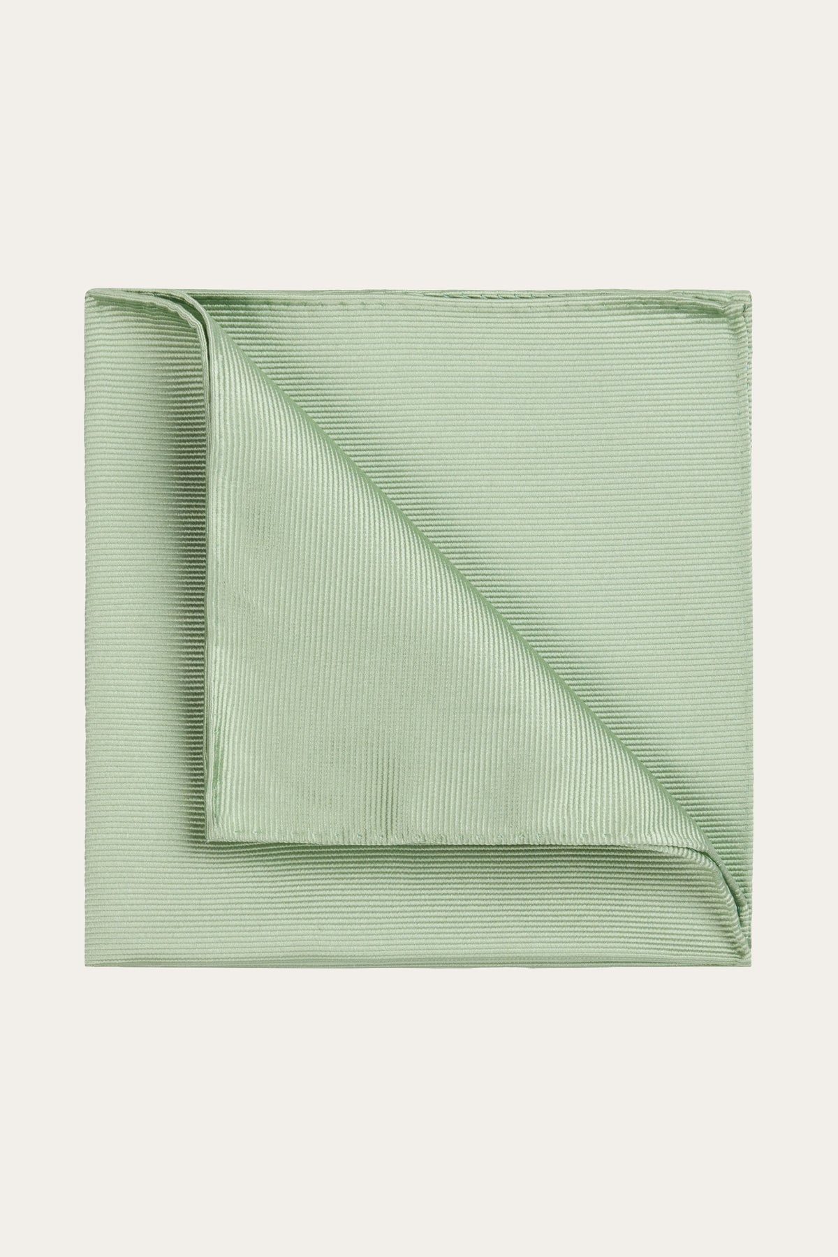 Licht groene uni zijden pochet
