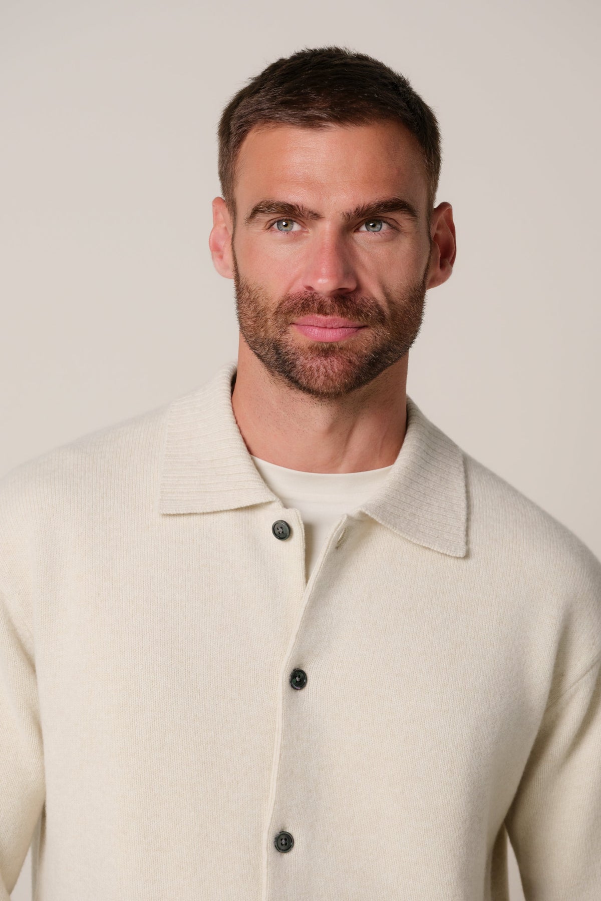 Zand soft wollen cardigan