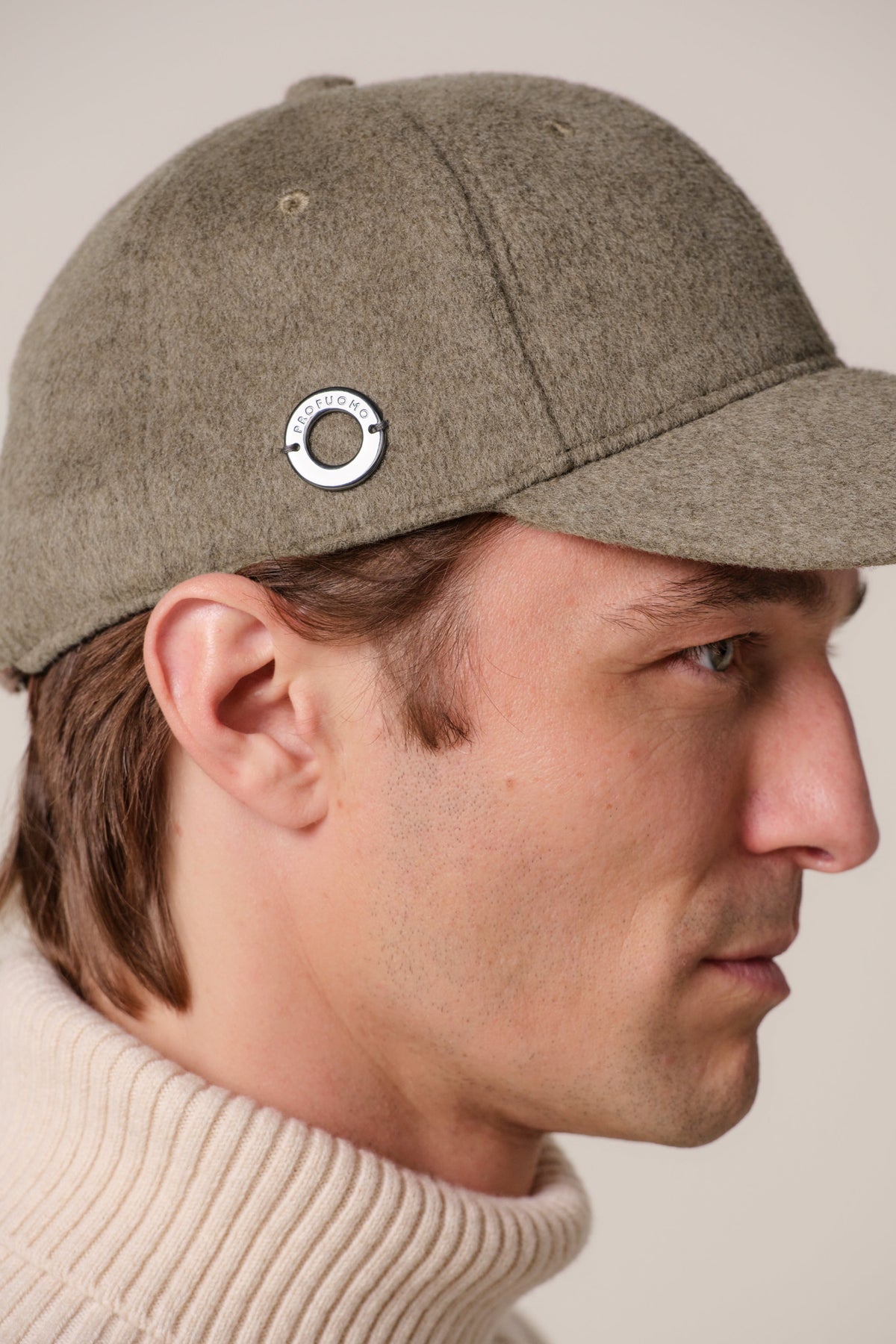 Bruine wollen baseball cap