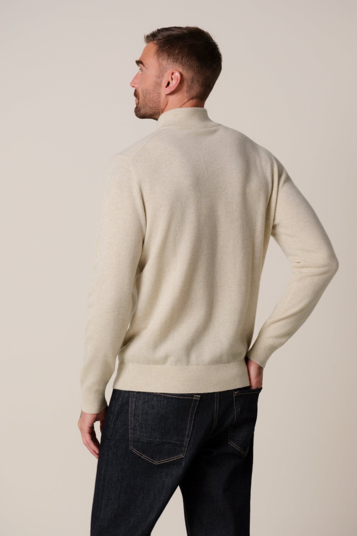 Zand cashmere half zip