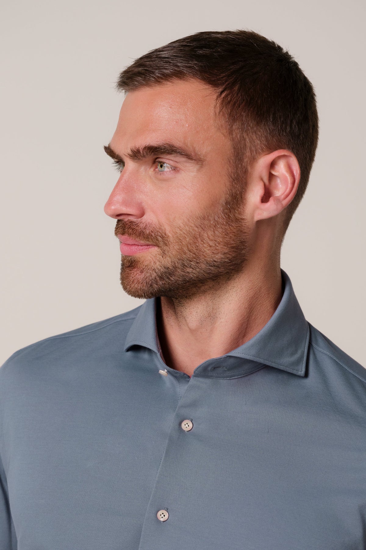 Indigo Japanese knitted overhemd