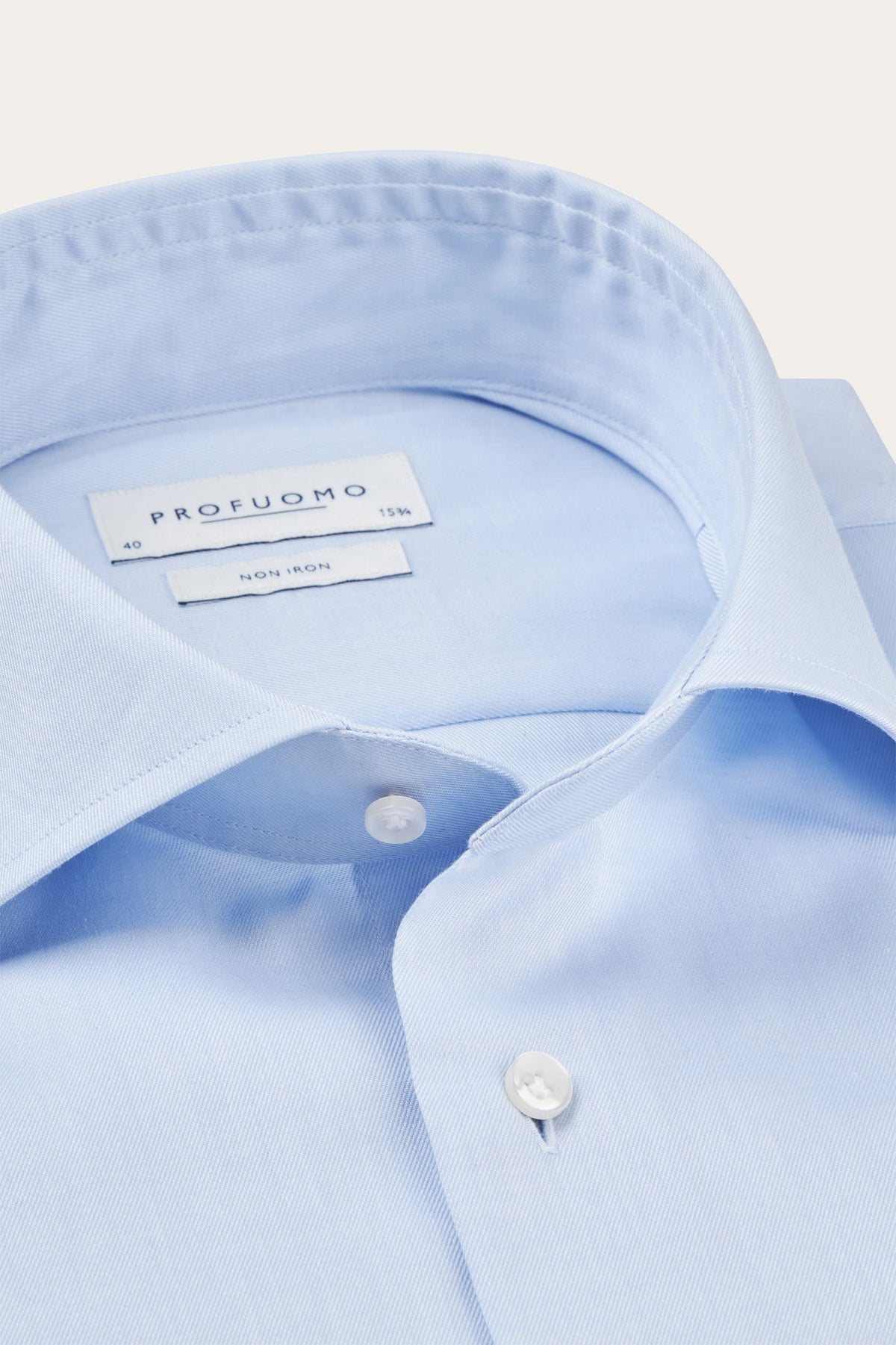 Blauw two-ply twill overhemd Extra LM