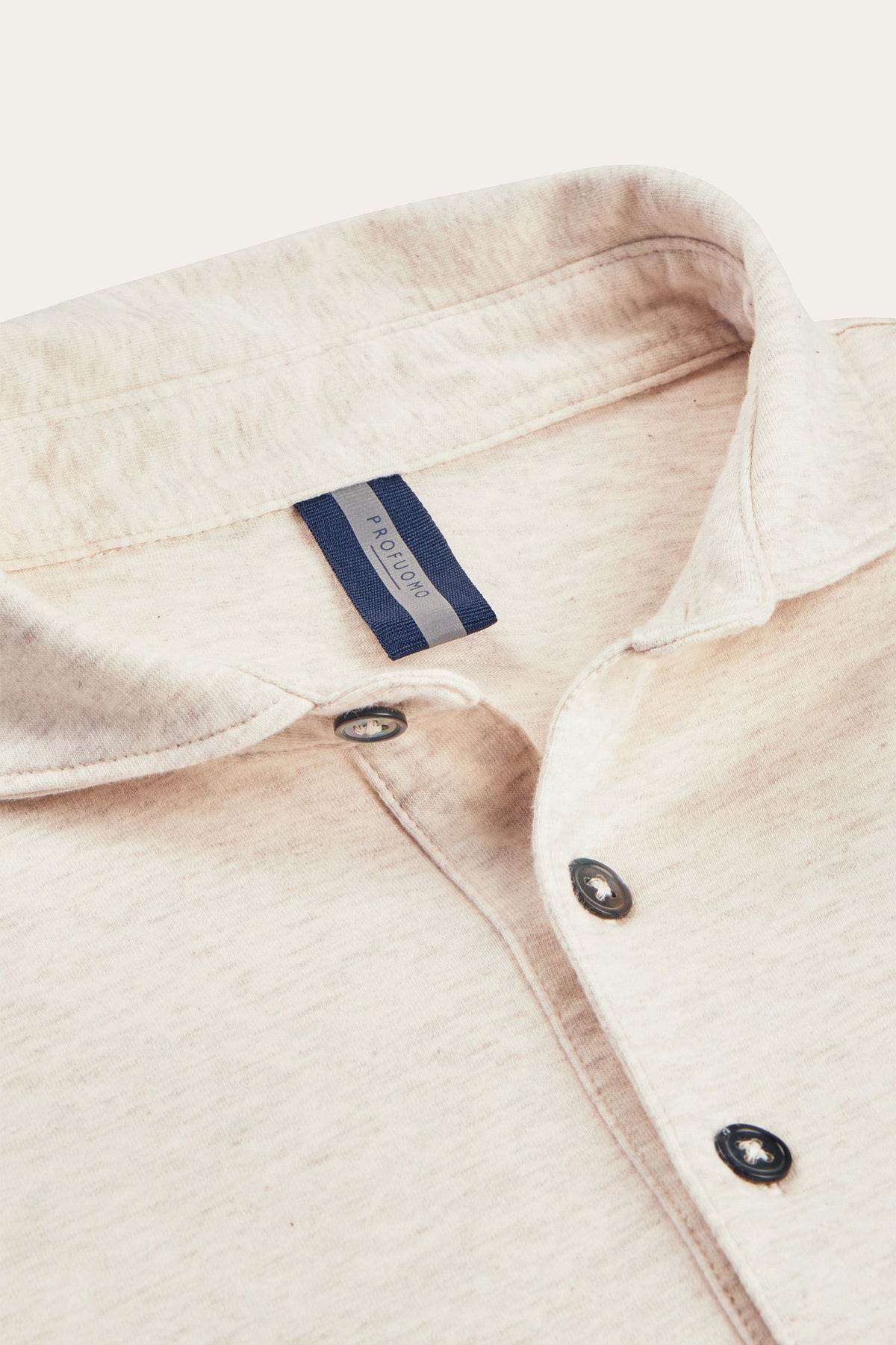 Beige single jersey polo