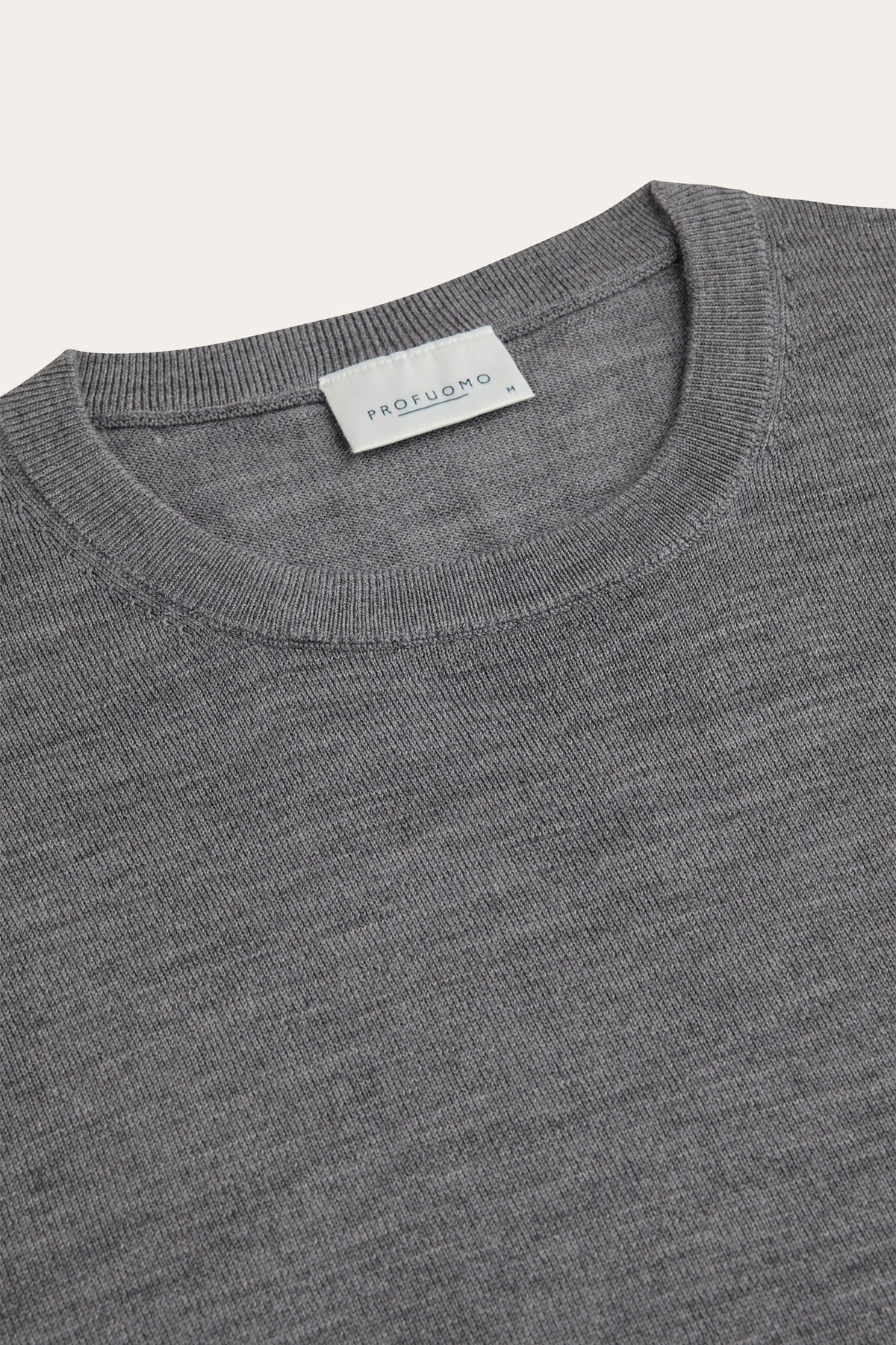 Grijze merino crewneck