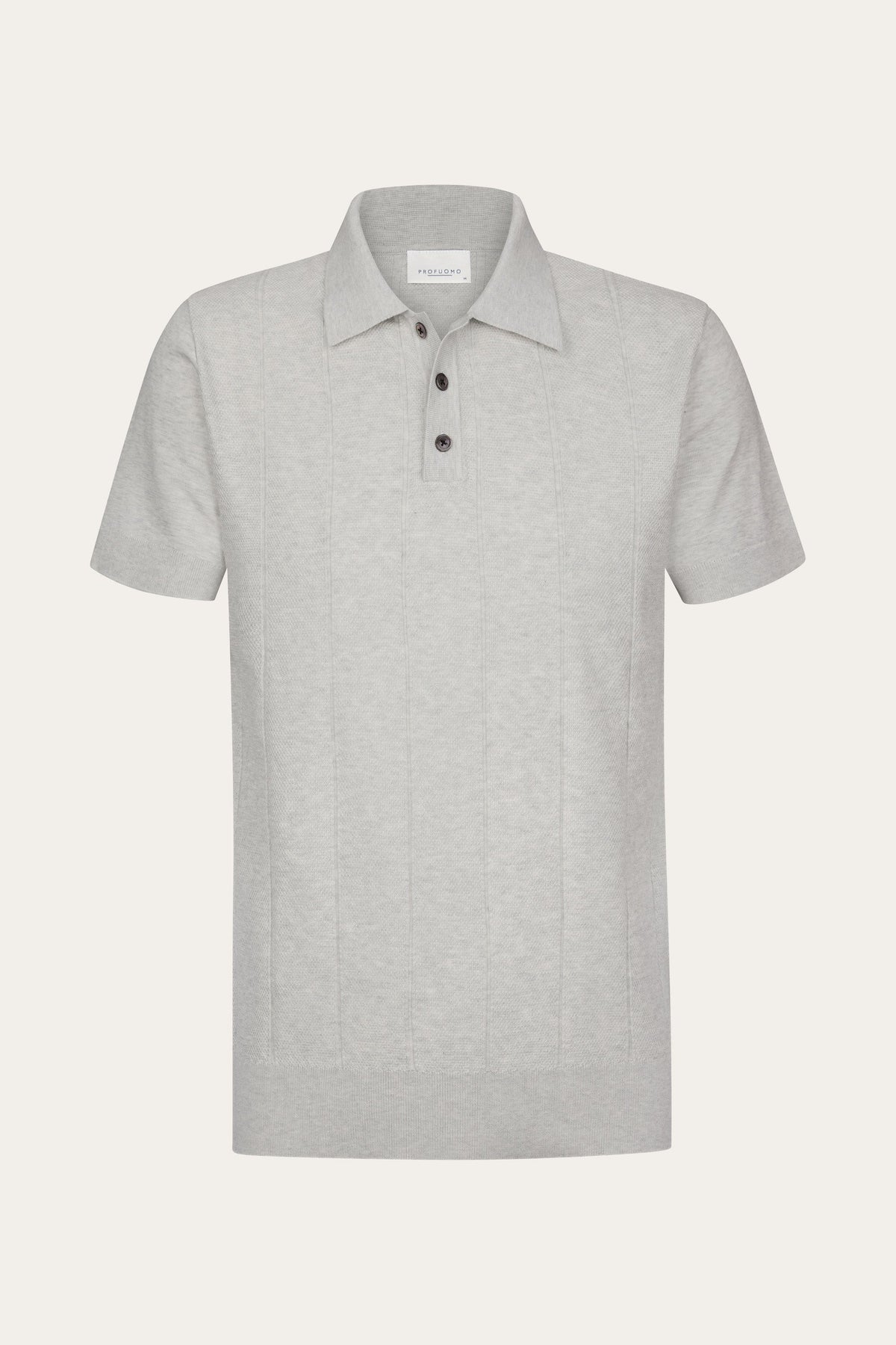 Lichtgrijze Aero Ease streep polo