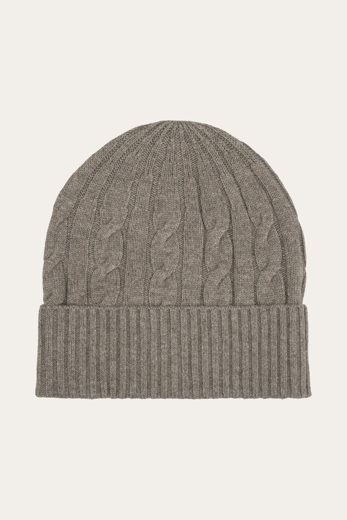 Bruine wol knitted beanie