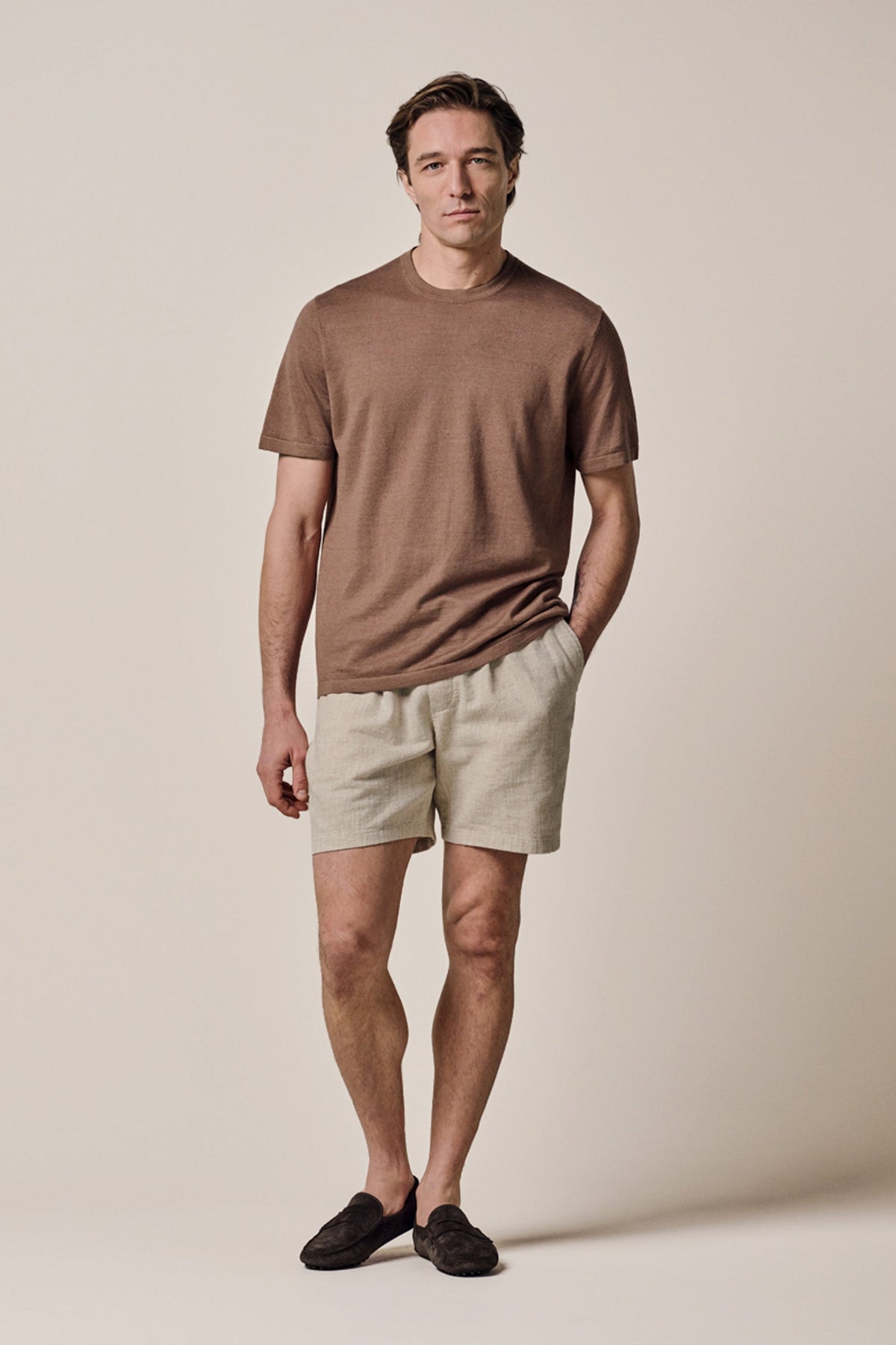Clay linnen katoenen t-shirt