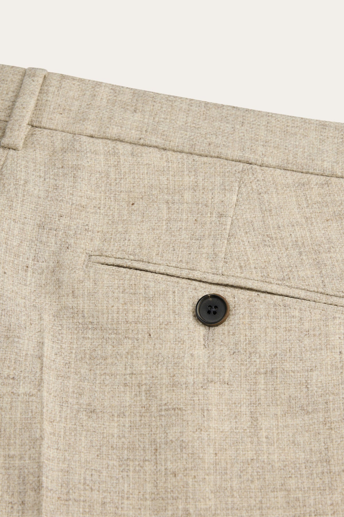 Lichtbeige wollen broek
