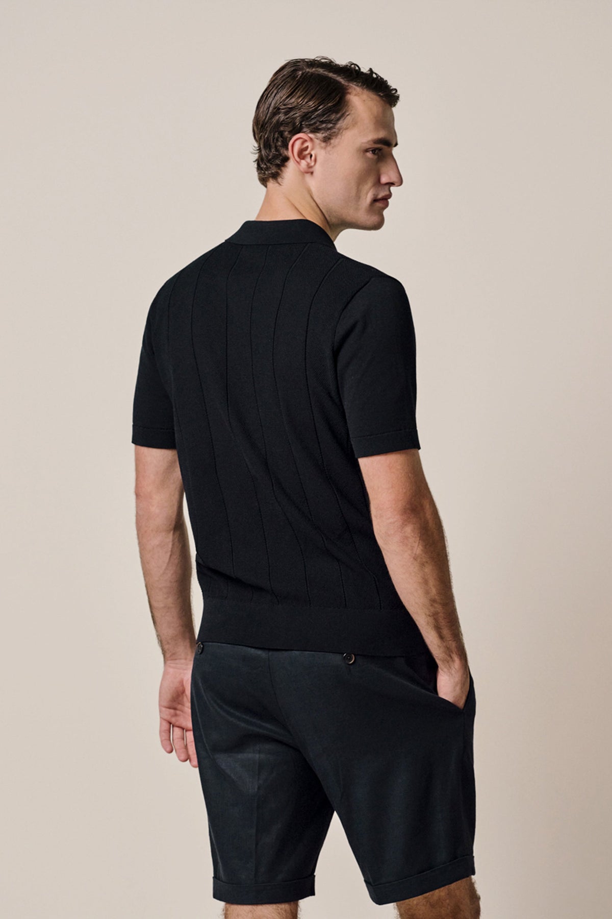 Navy Aero Ease gestreepte polo
