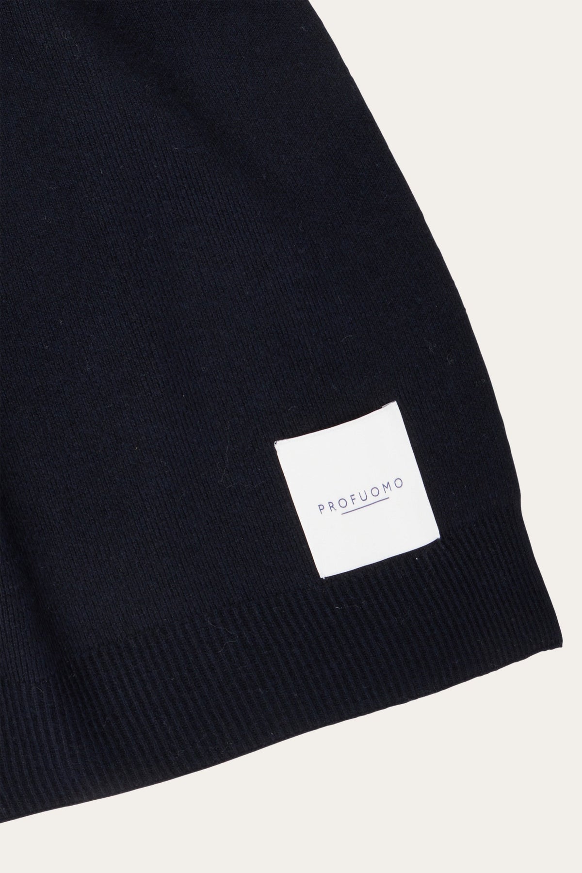 Navy wol knitted sjaal