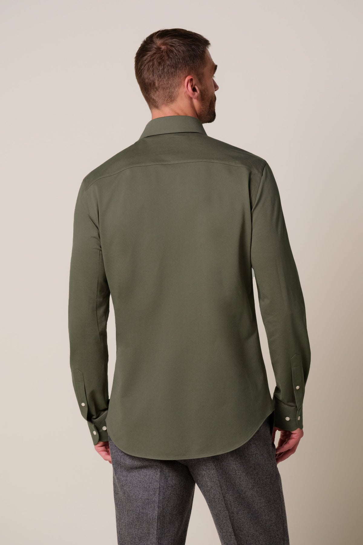 Groen Japanese knitted overhemd